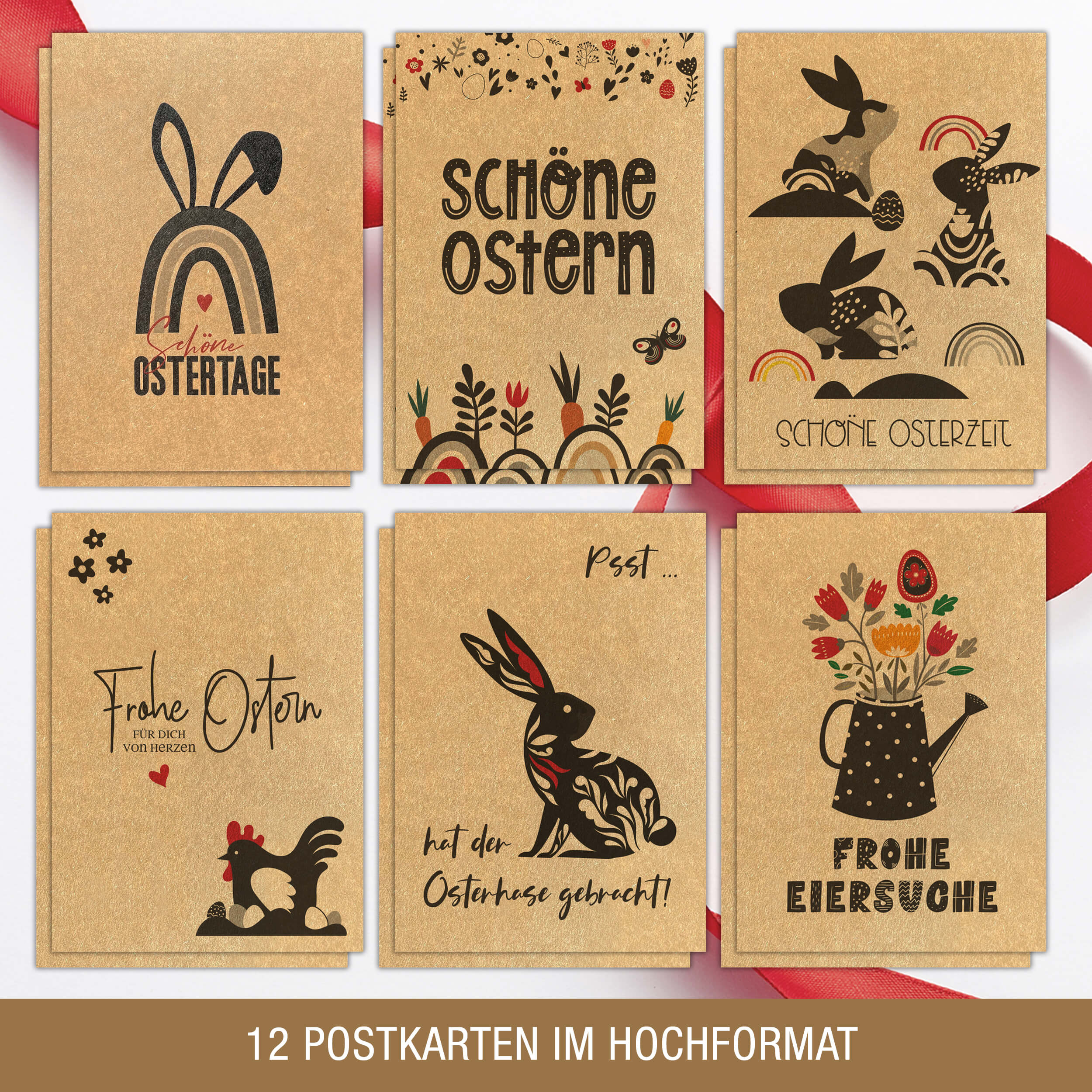 Ostern Postkarten Set "Frohe Ostern"
