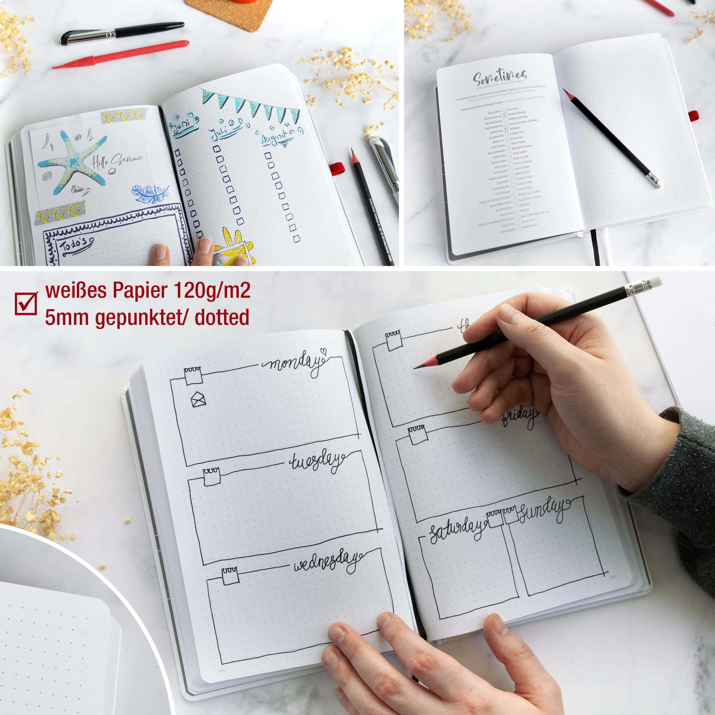 Bullet Journal Notizbuch DIN A5 "Good things"