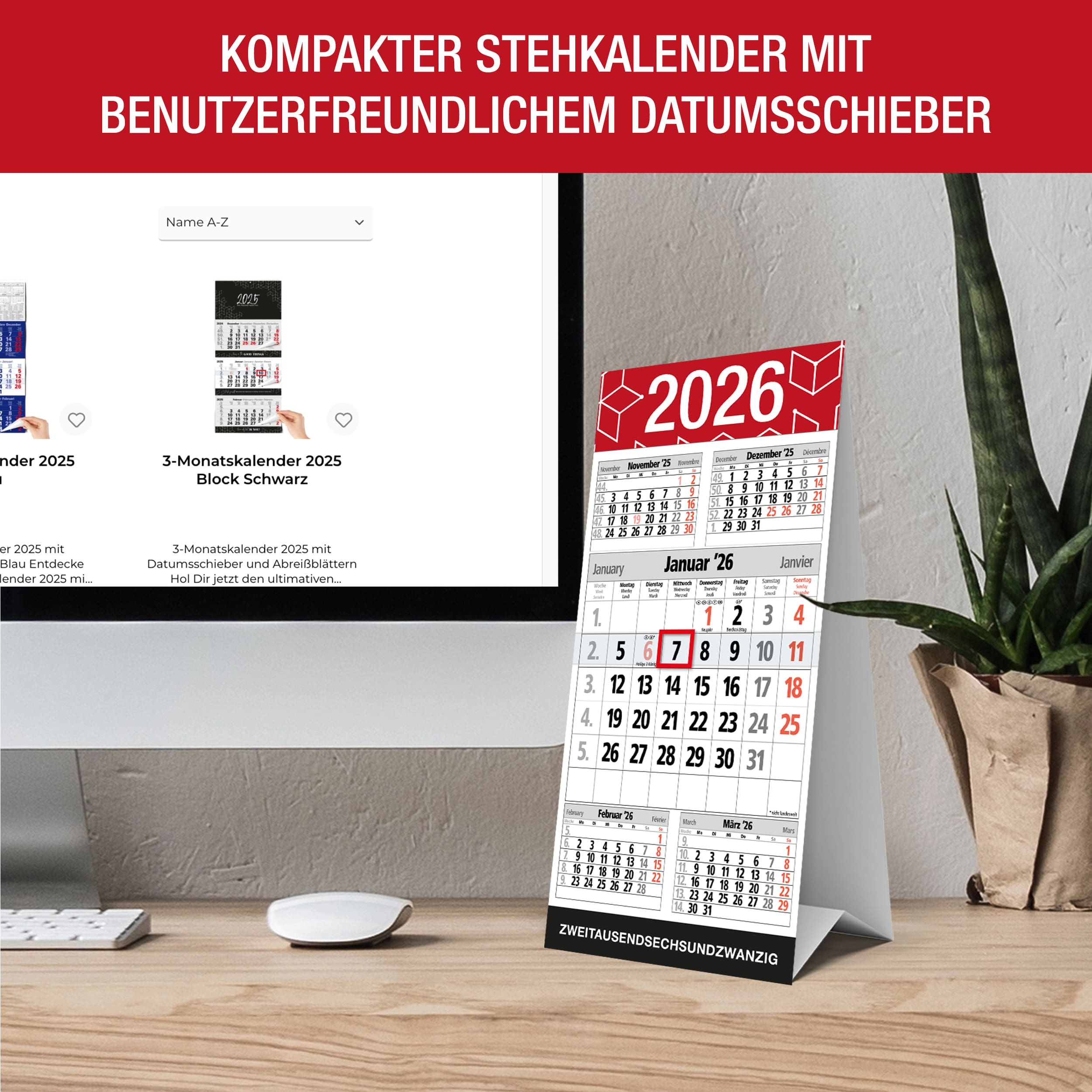Tischkalender 2026 zum Aufstellen Tischkalender 2026 zum Aufstellen