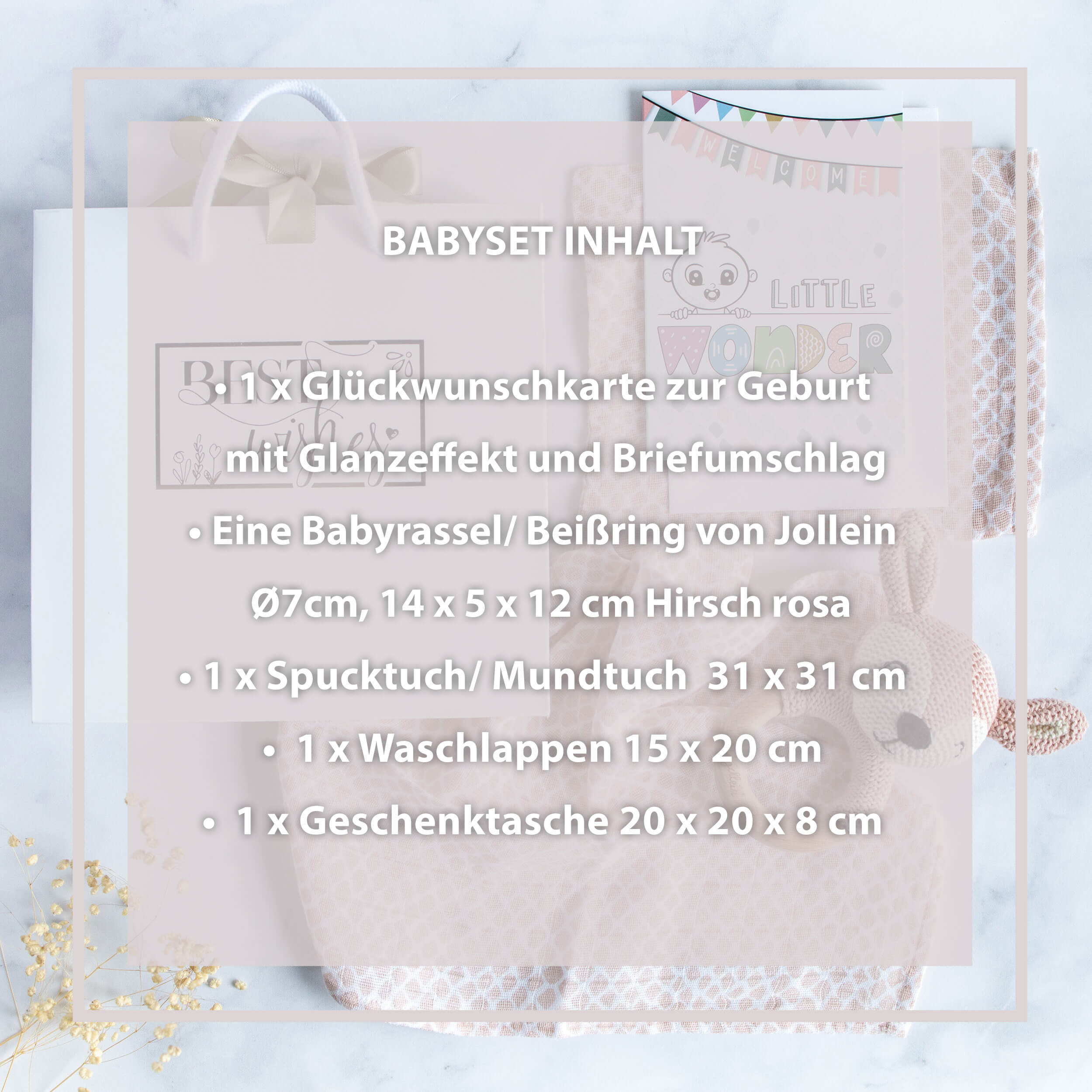 Baby Geschenkset Mädchen "Rassel"