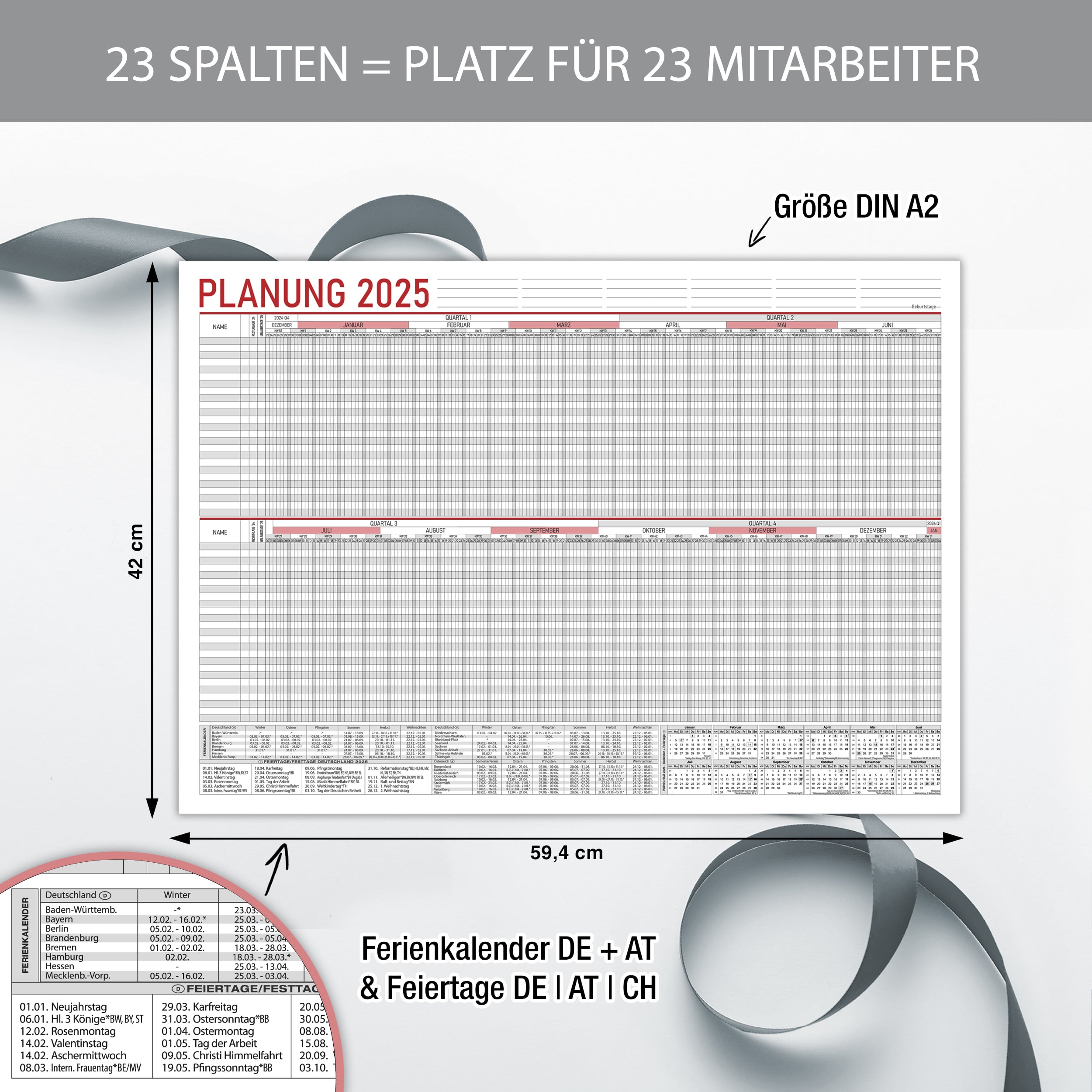 A2 Mitarbeiter- / Urlaubsplaner 2025