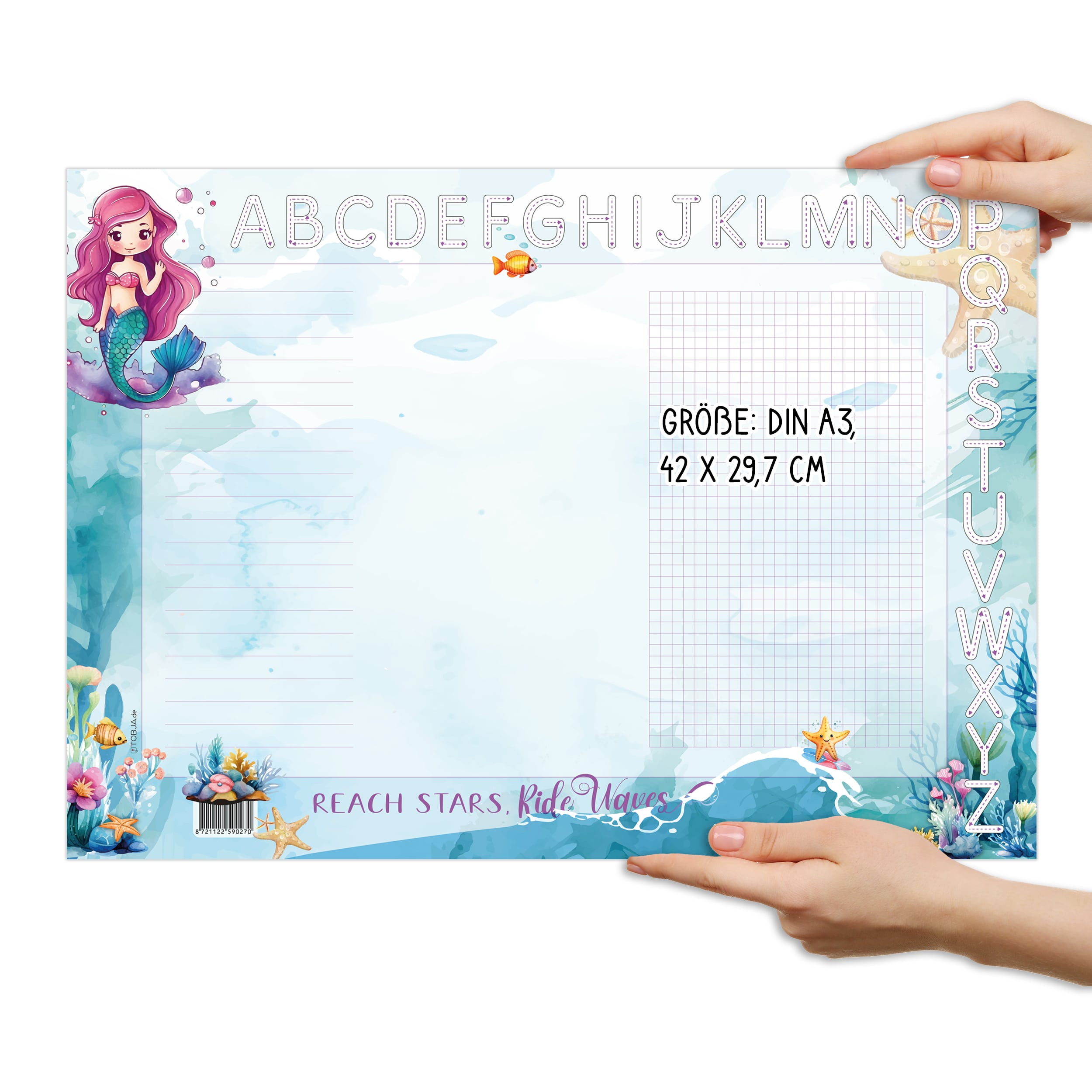 A3 Meerjungfrau Schreibtischunterlage
