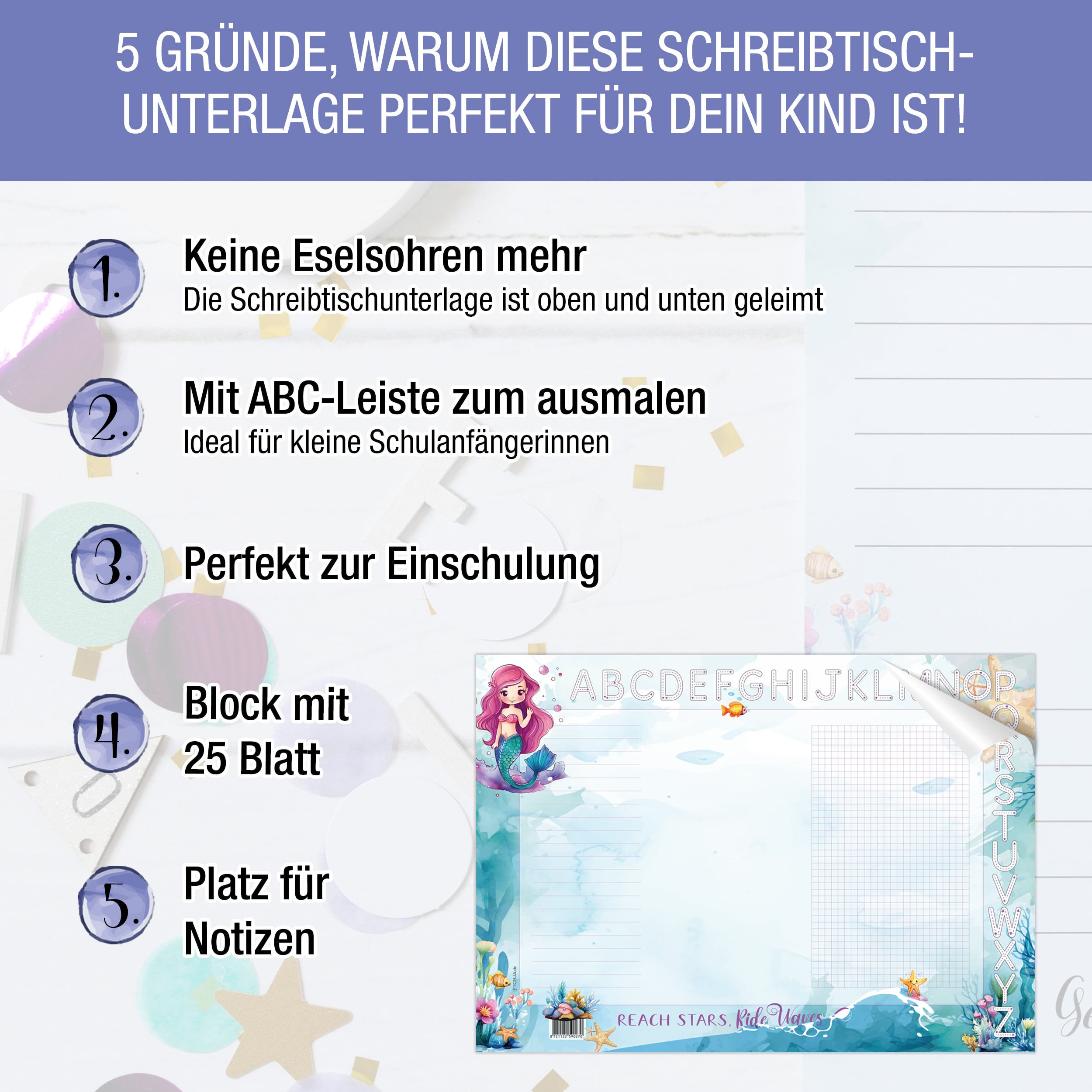 A3 Meerjungfrau Schreibtischunterlage