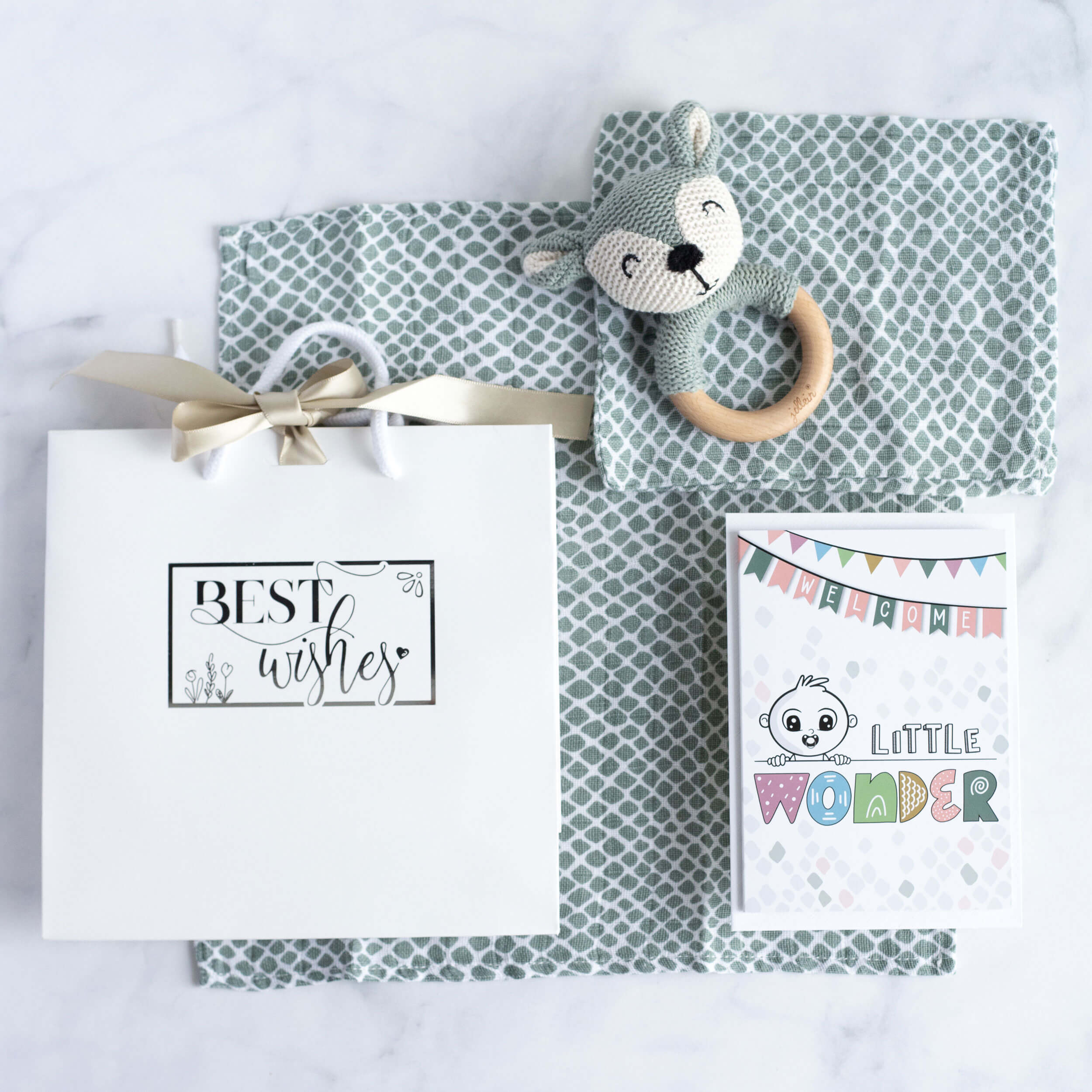 Baby Geschenkset Junge "Rassel" Baby Geschenkset Junge "Rassel"
