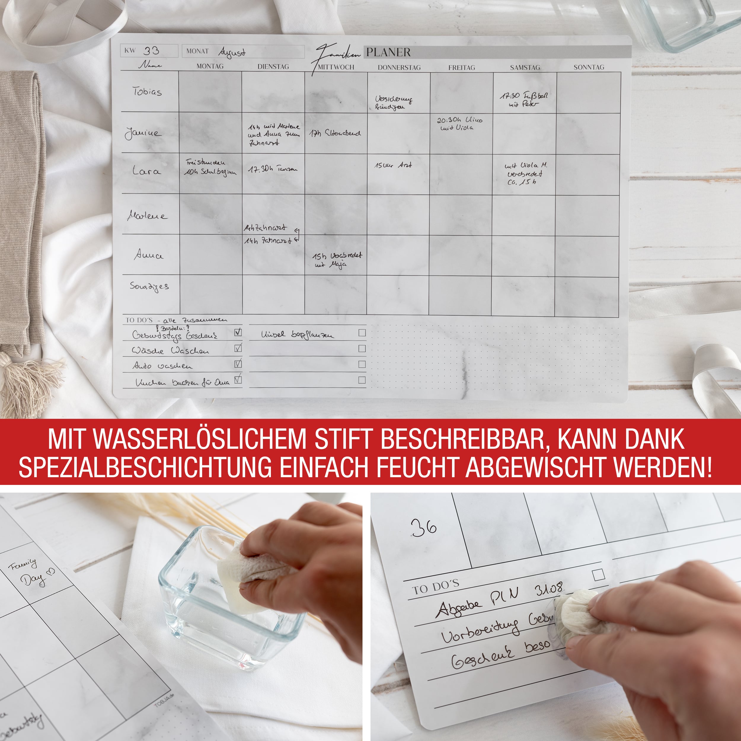 Familienplaner A3 abwischbar