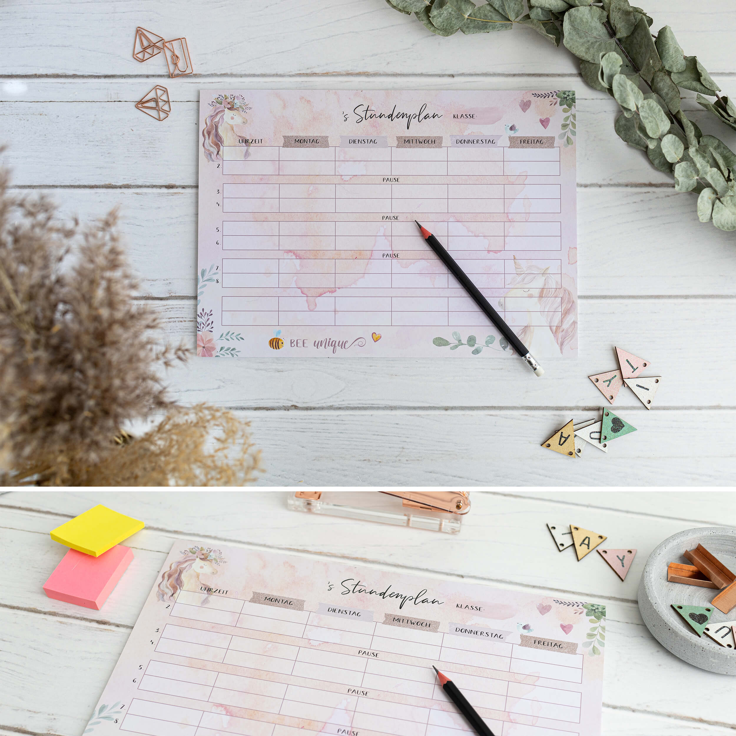 Stundenplan Block "Einhorn"