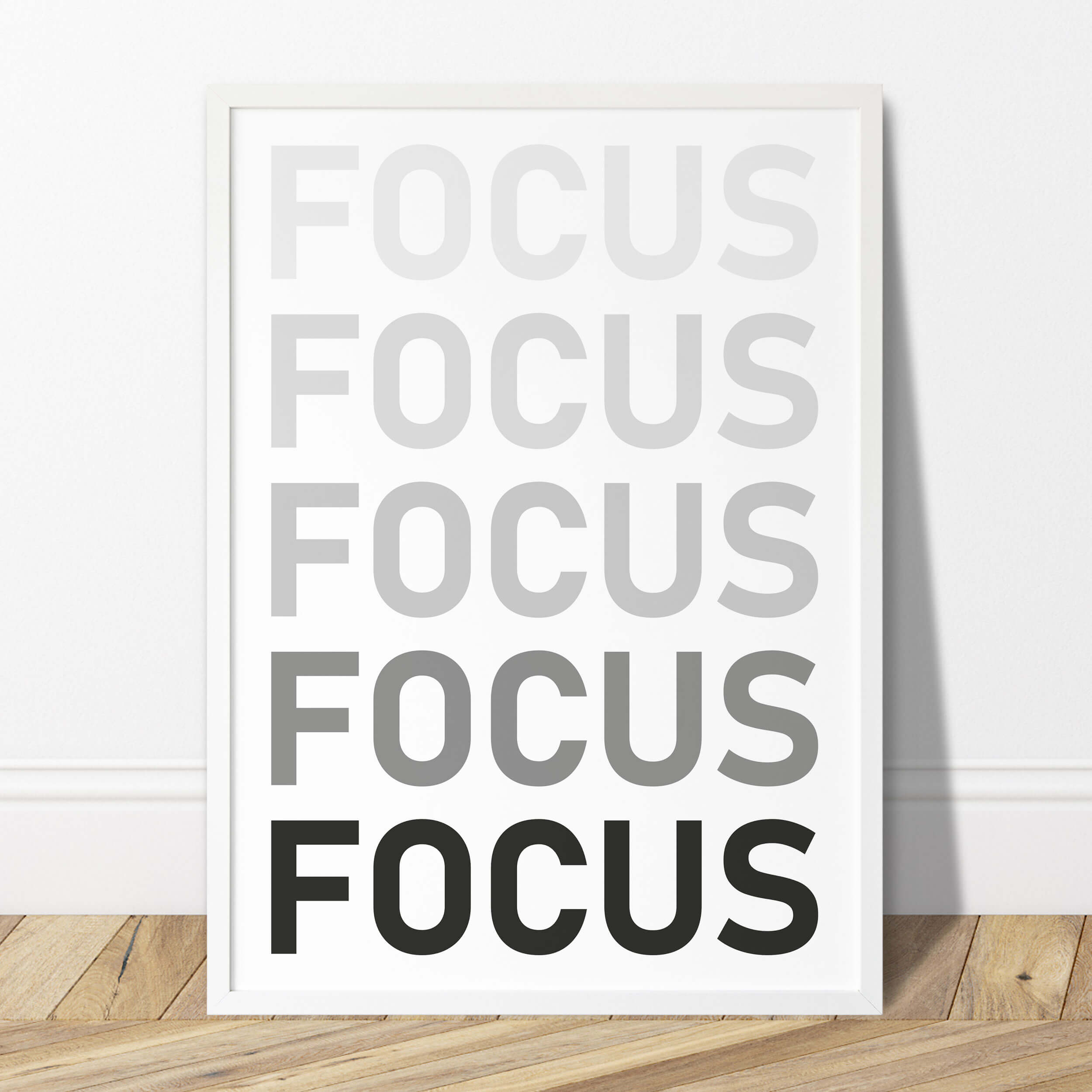 Poster Set 4er Motivation schwarz weiß