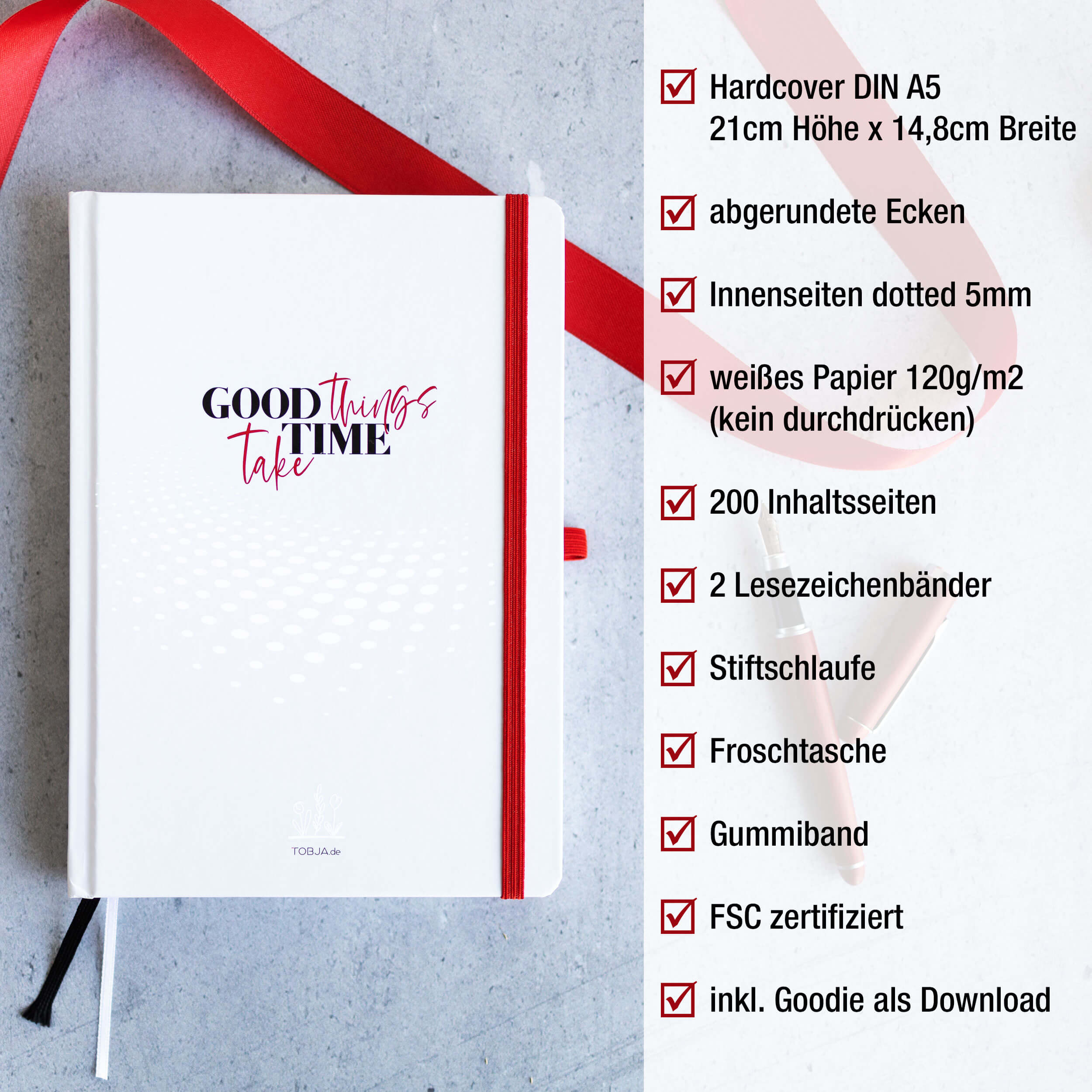 Bullet Journal Notizbuch DIN A5 "Good things"