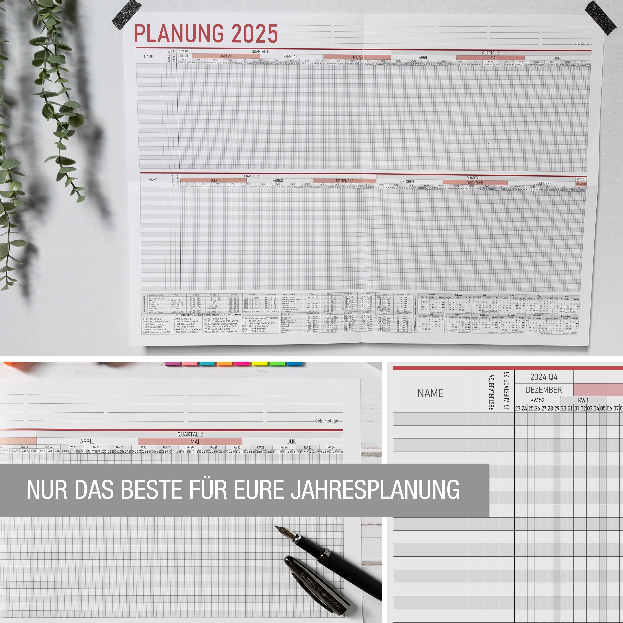 A2 Mitarbeiter- / Urlaubsplaner 2025