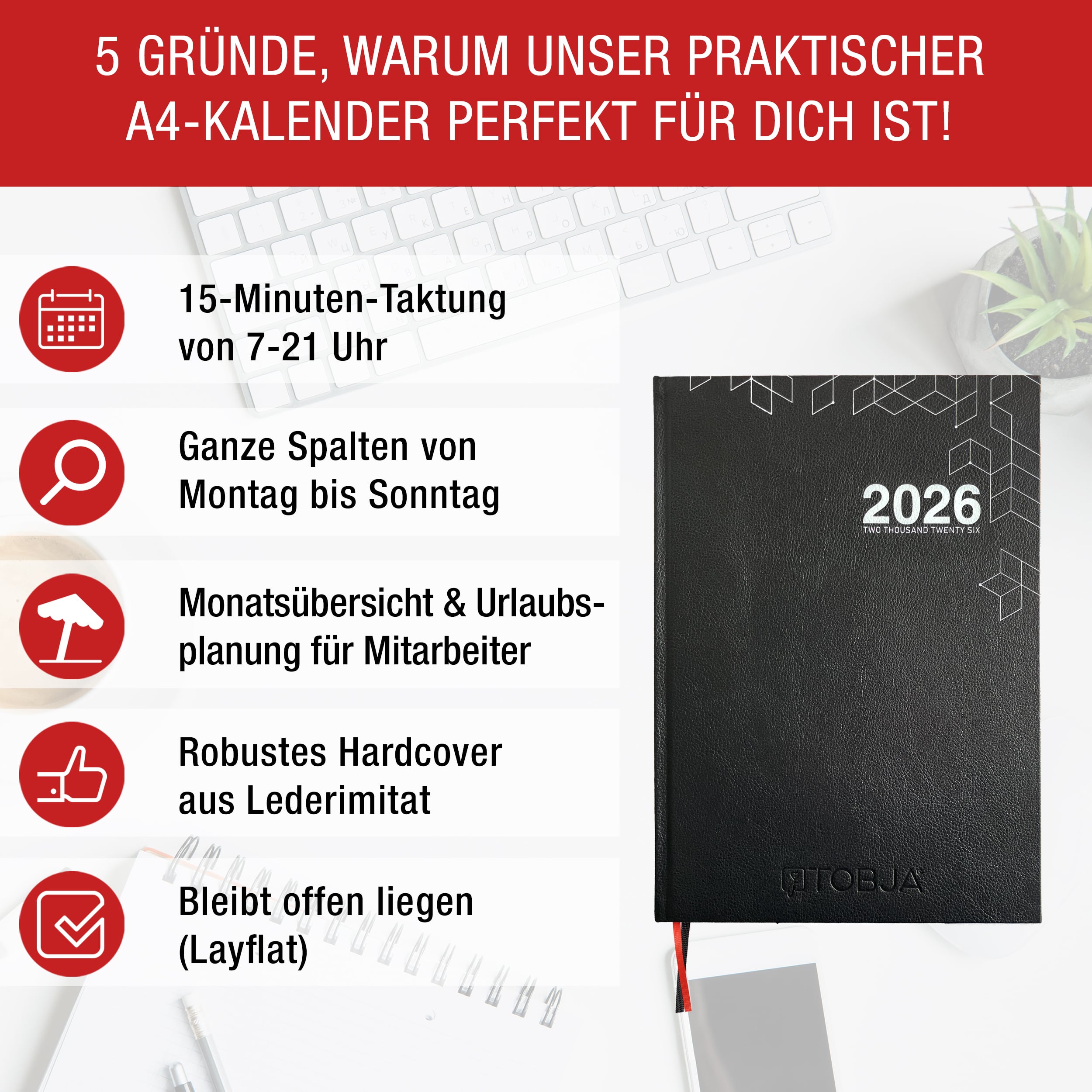 Praxisplaner Reservierungsbuch 2026 A4