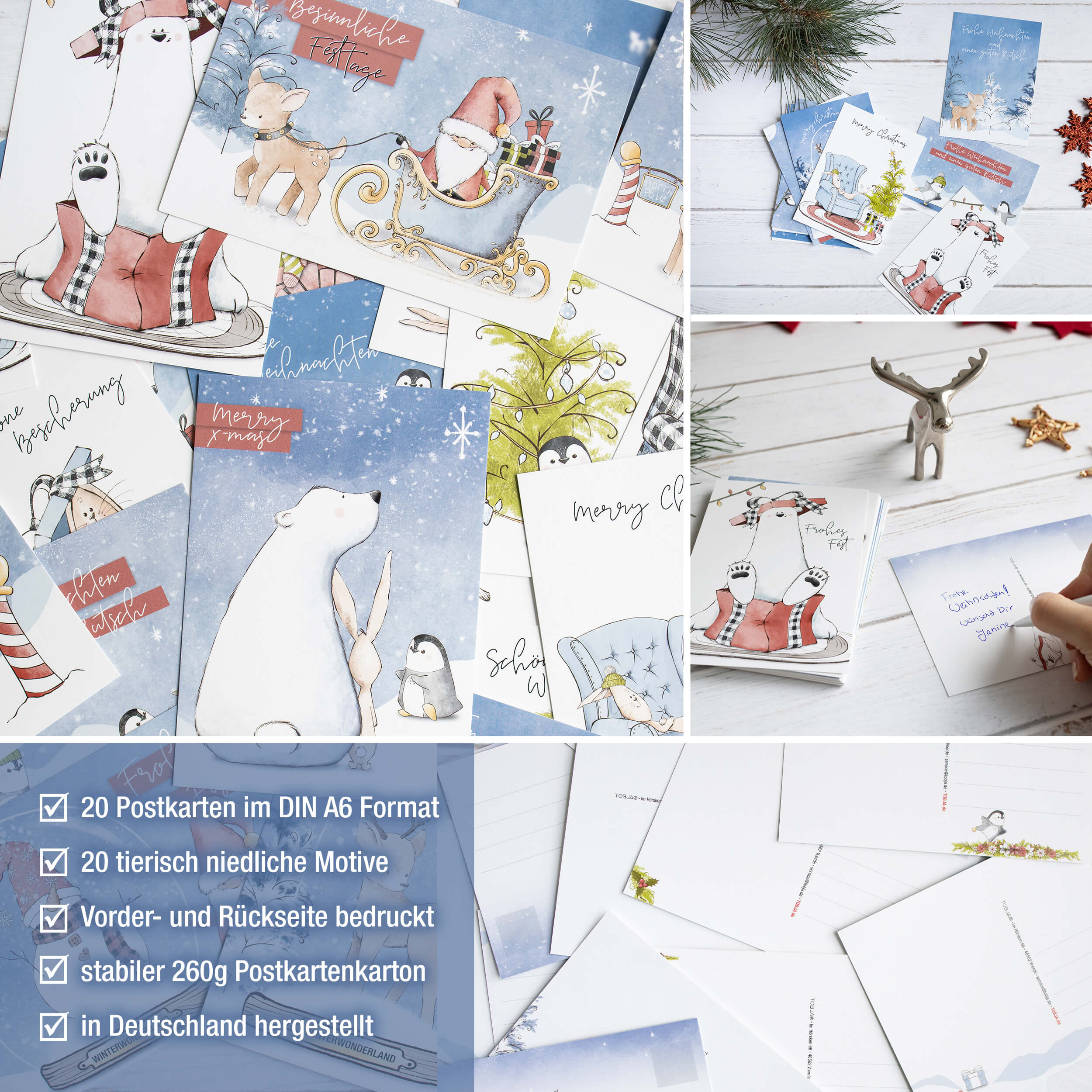 Weihnachtspostkarten "Tiere im Schnee" Weihnachtspostkarten "Tiere im Schnee"