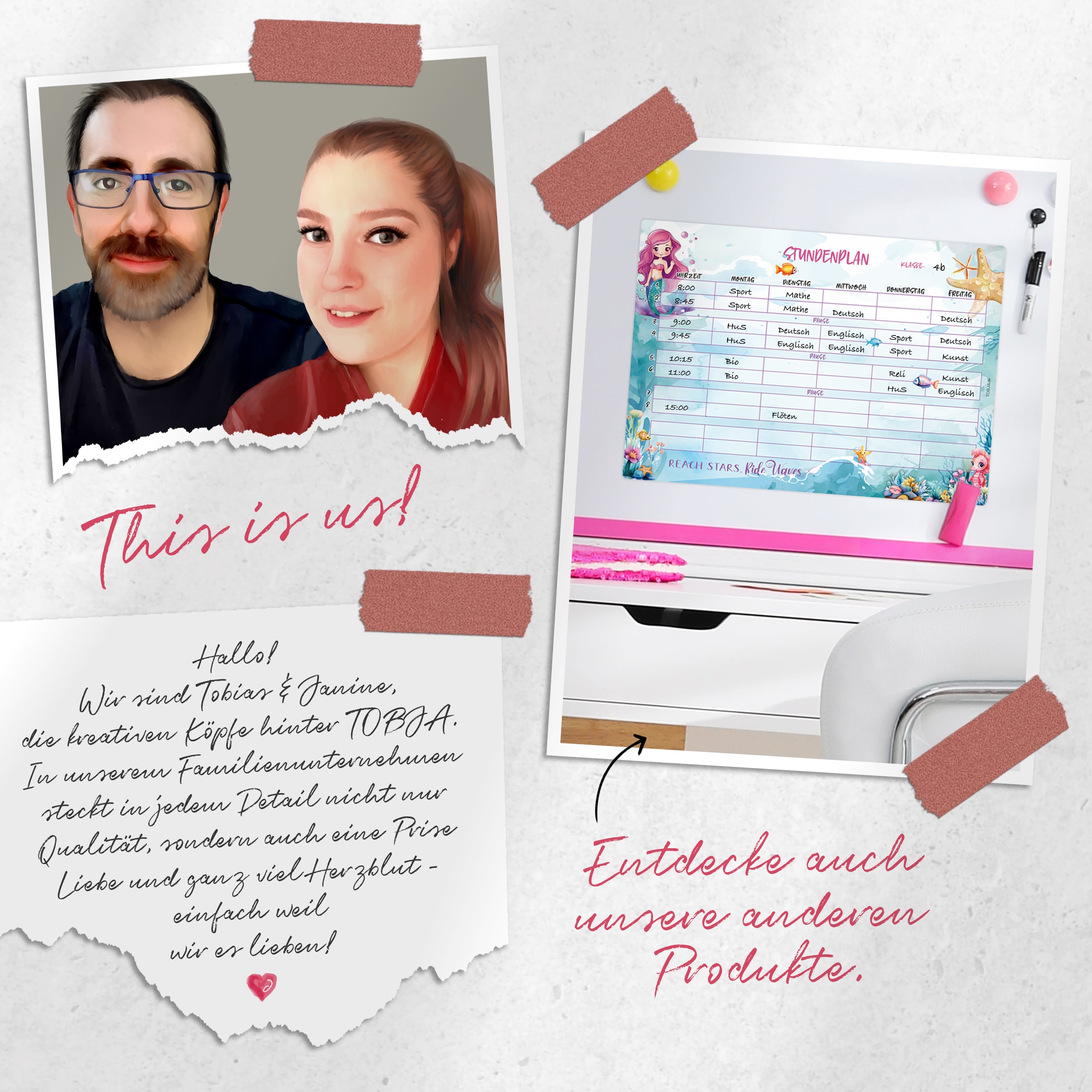 A3 Meerjungfrau Schreibtischunterlage