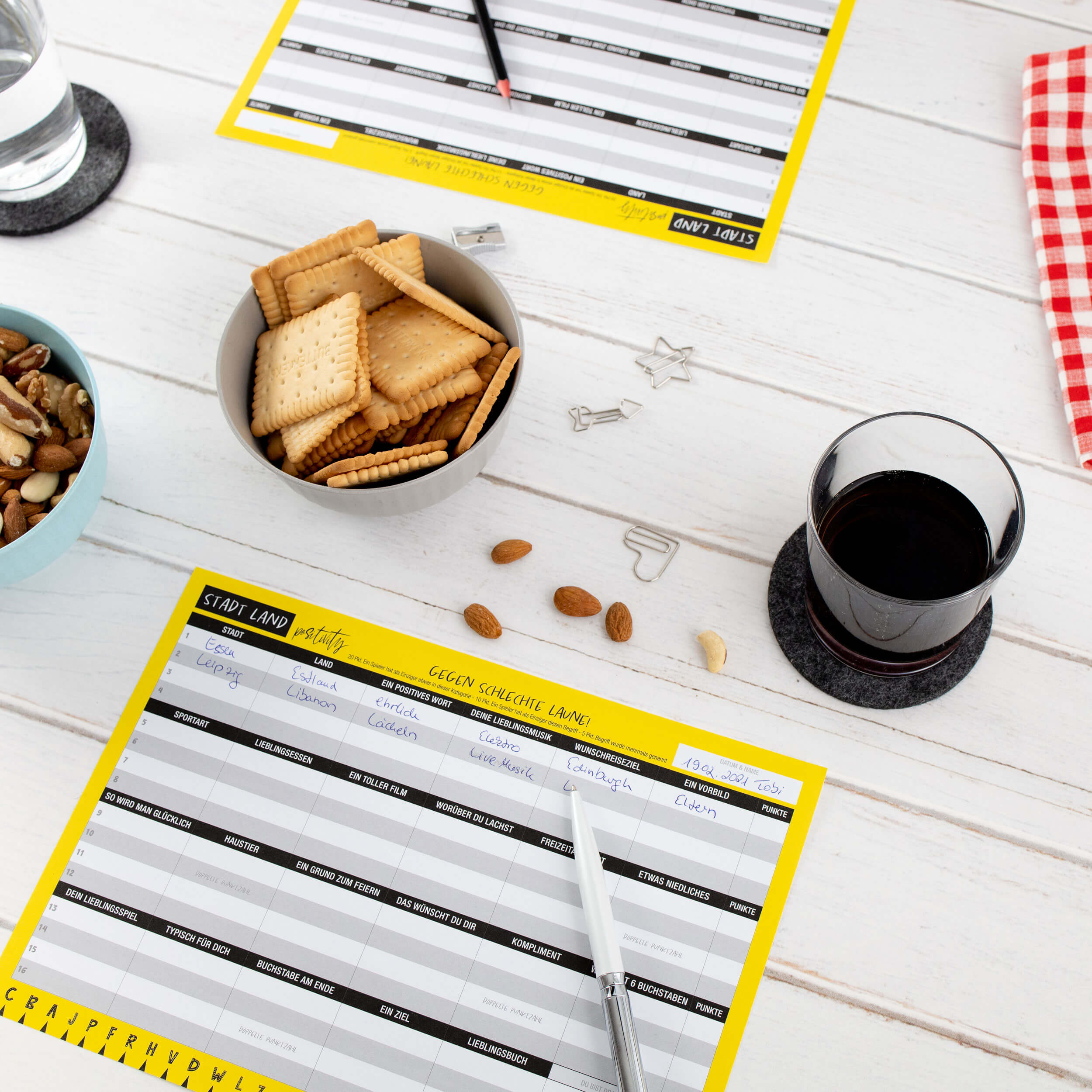 Stadt Land Positivity - Gesellschaftsspiel für die Familie