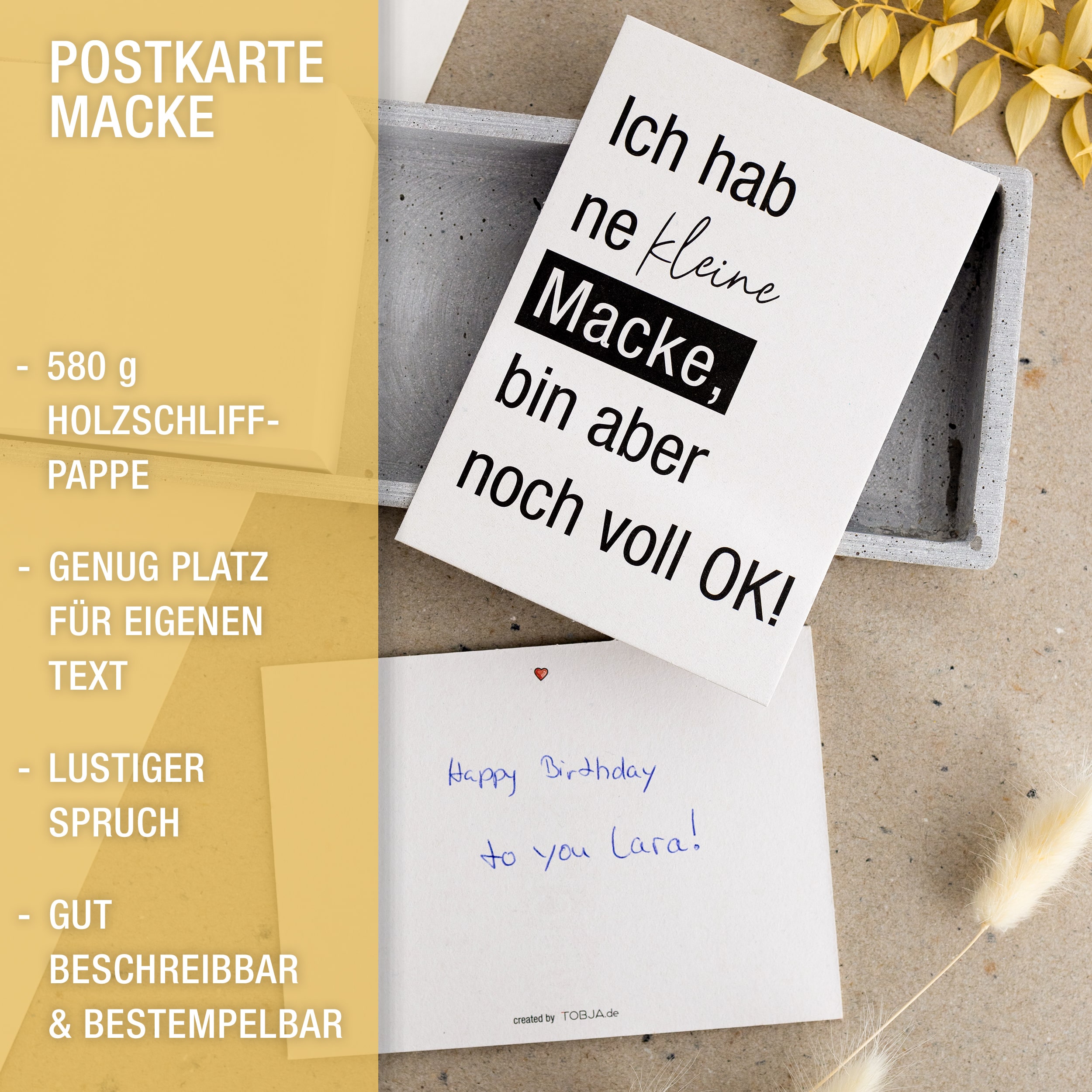 Postkarte "Ich hab ne kleine Macke"