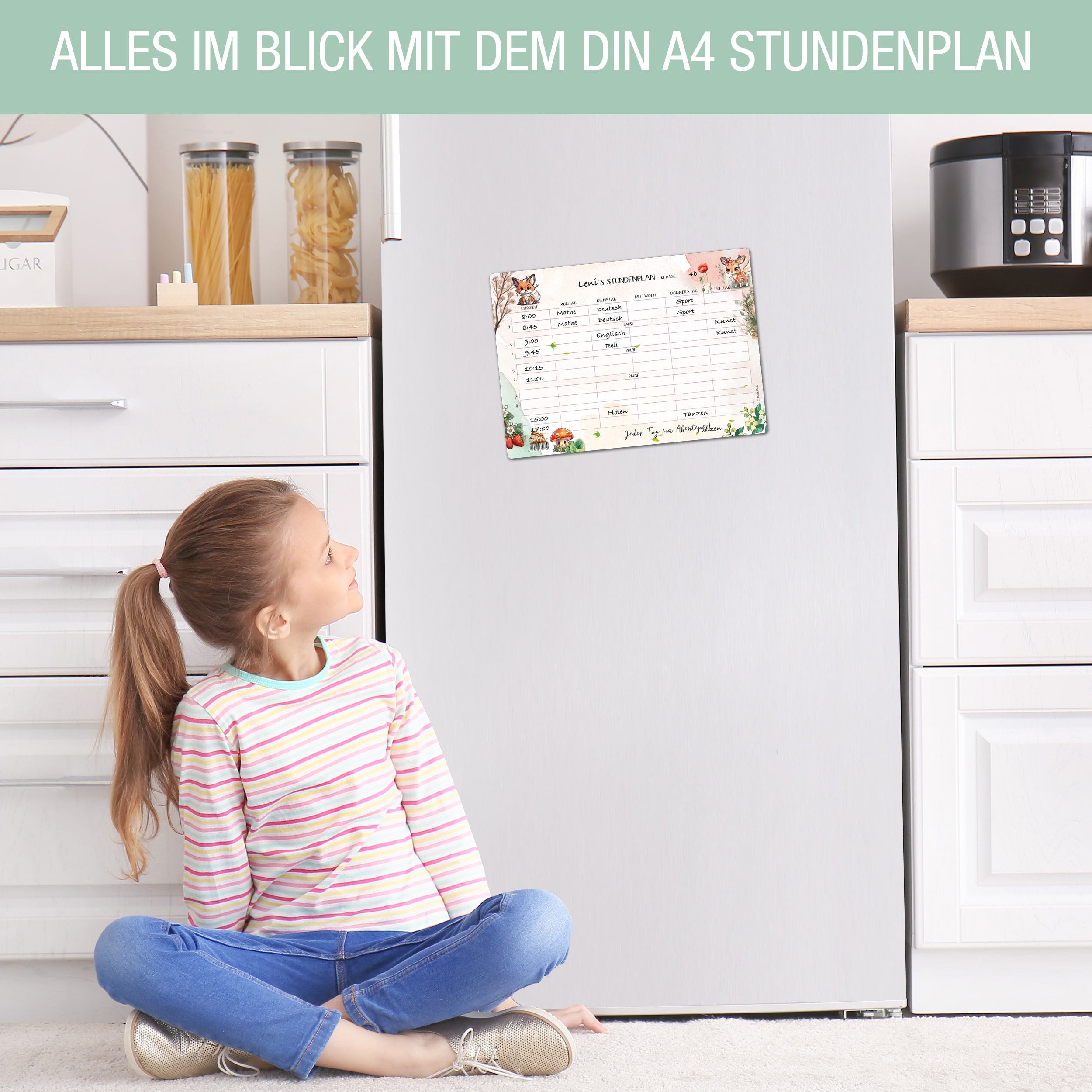 Stundenplan Waldtiere magnetisch