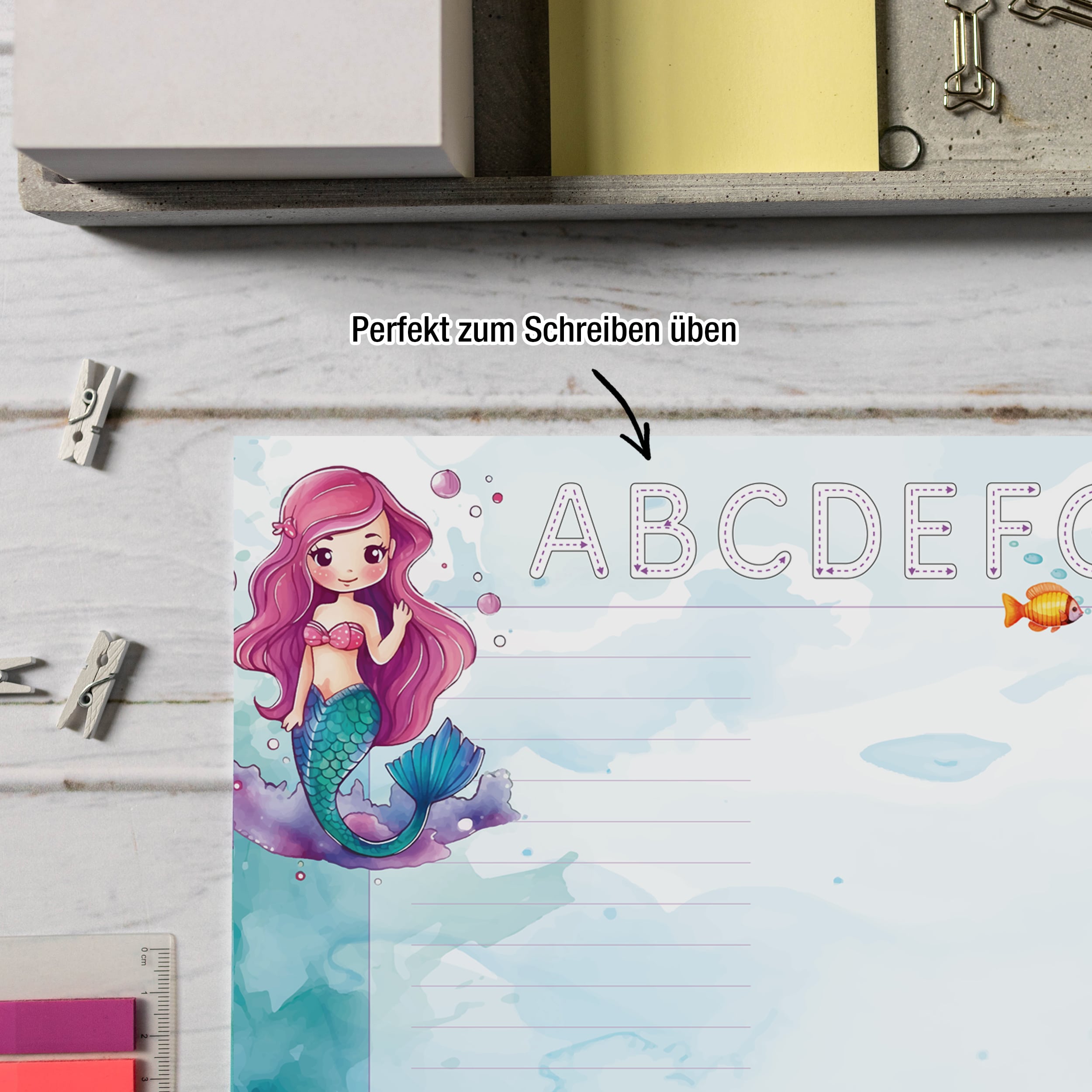 A3 Meerjungfrau Schreibtischunterlage