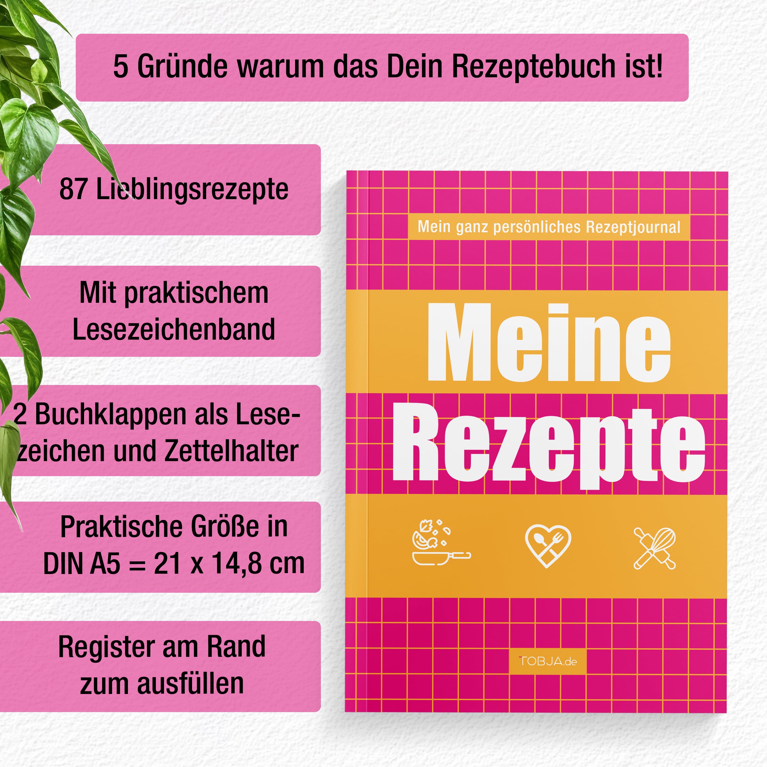 Rezeptbuch "Retro-Block" A5