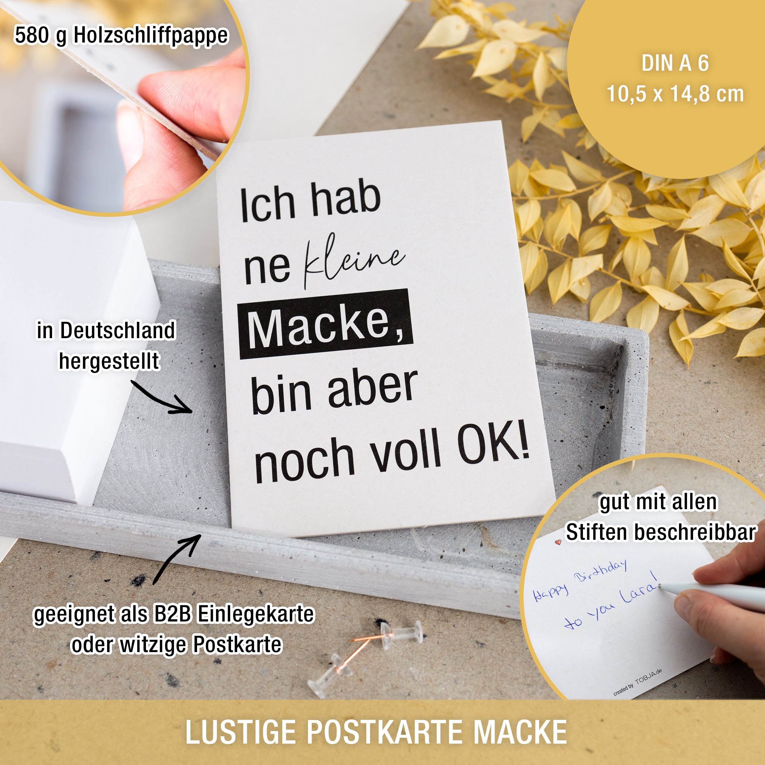Postkarte "Ich hab ne kleine Macke"