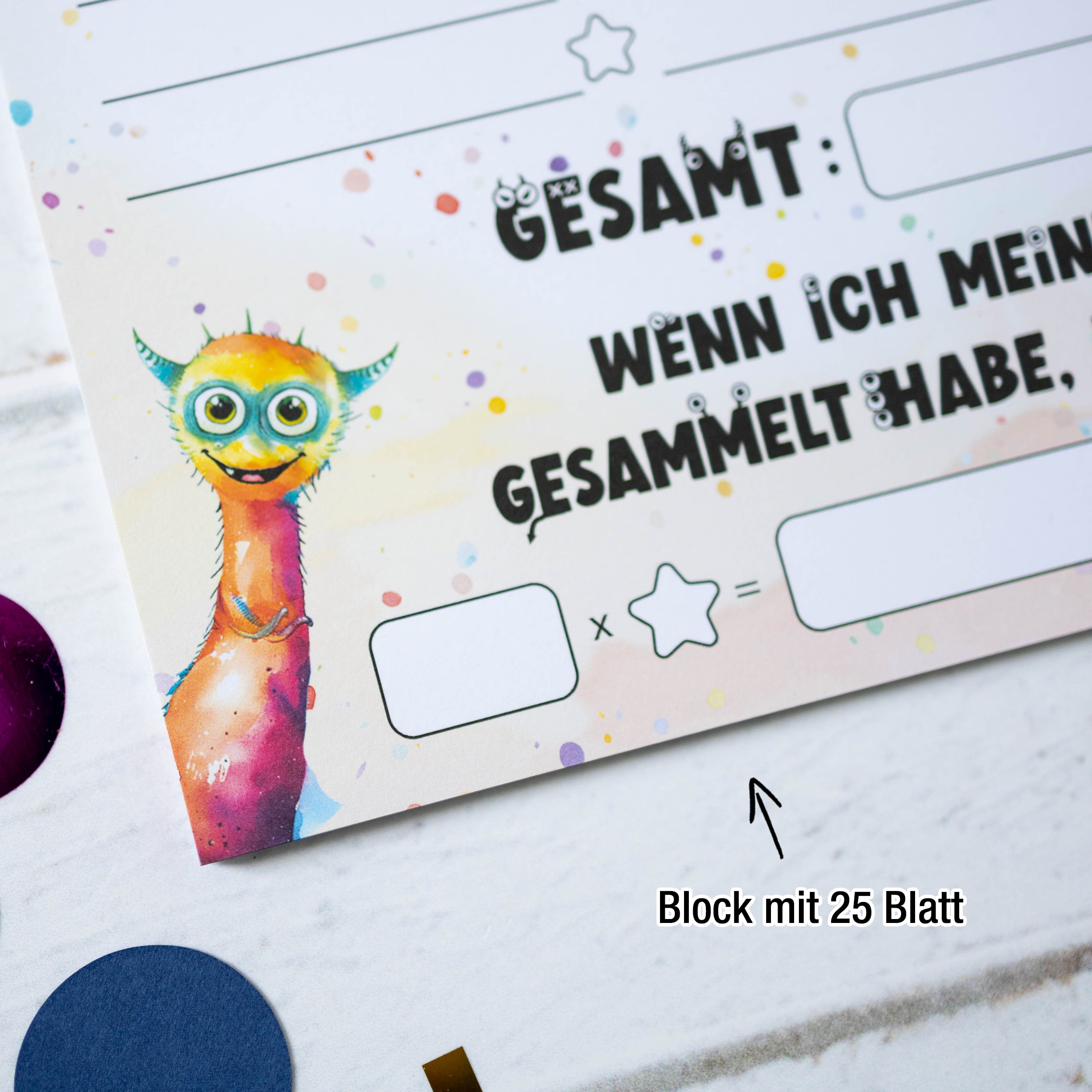 Belohnungstafel Kinder 25 Blatt Monster Belohnungstafel Kinder 25 Blatt Monster