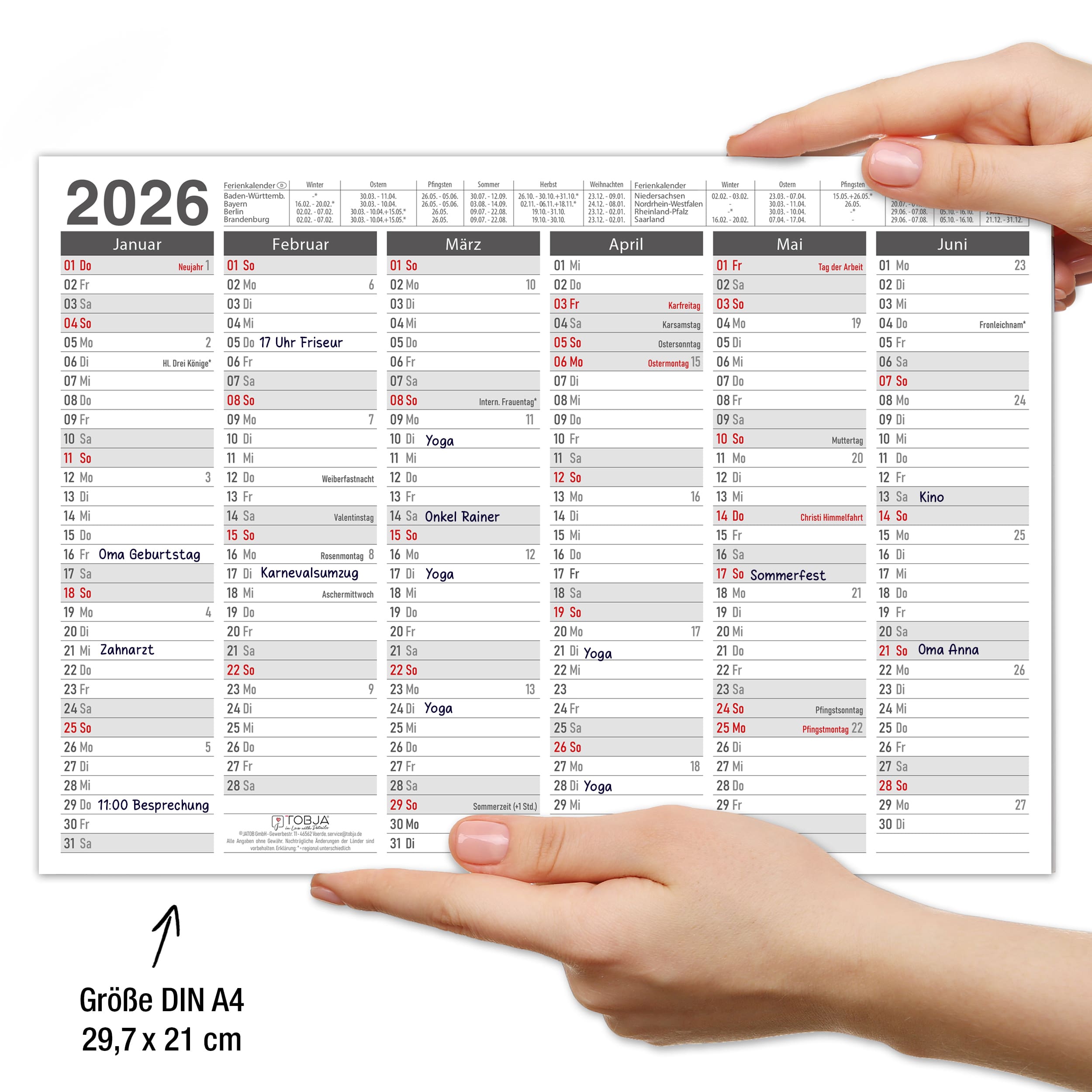 Tafelkalender 2026 "Anthrazit"