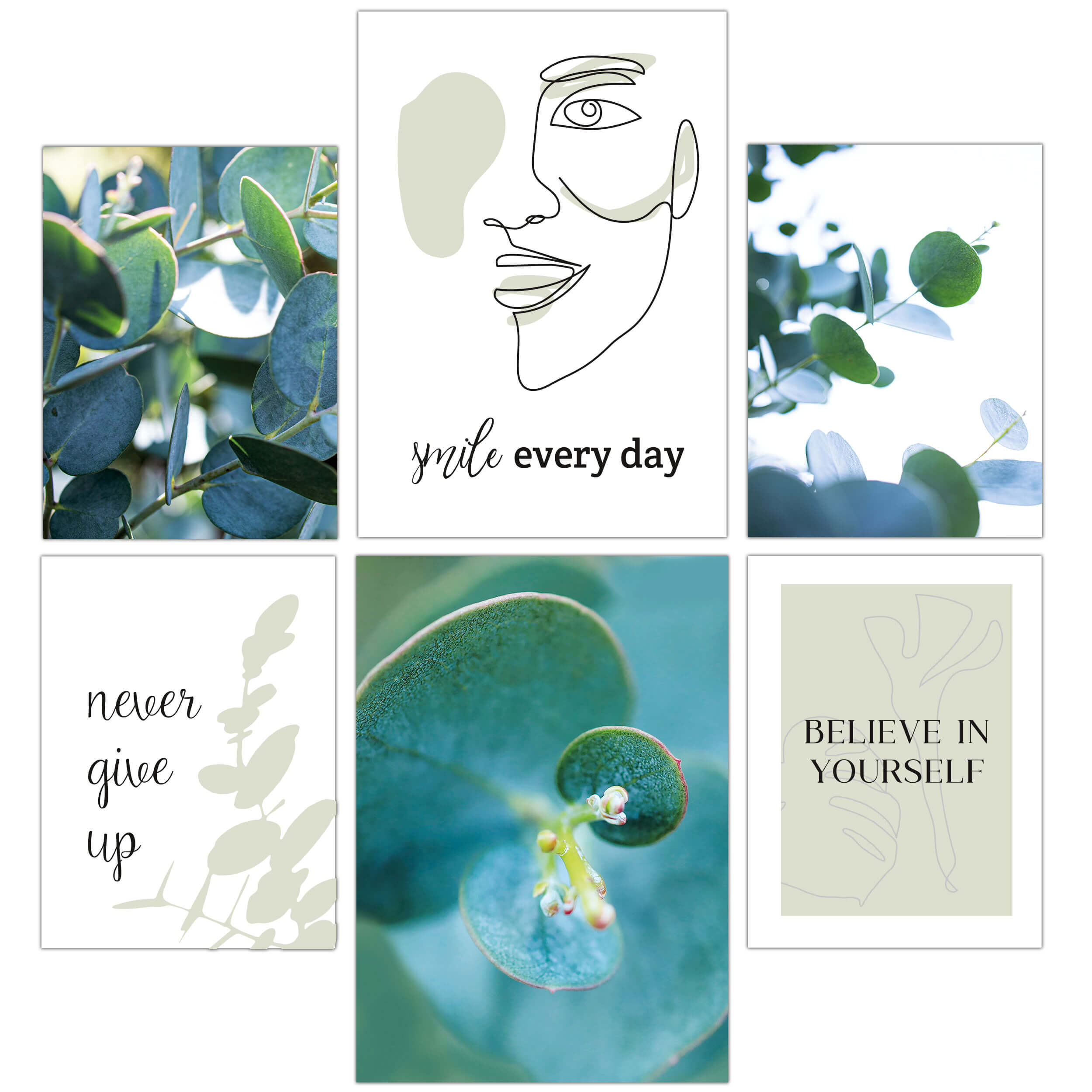 Eukalyptus Love 6er Poster Set 