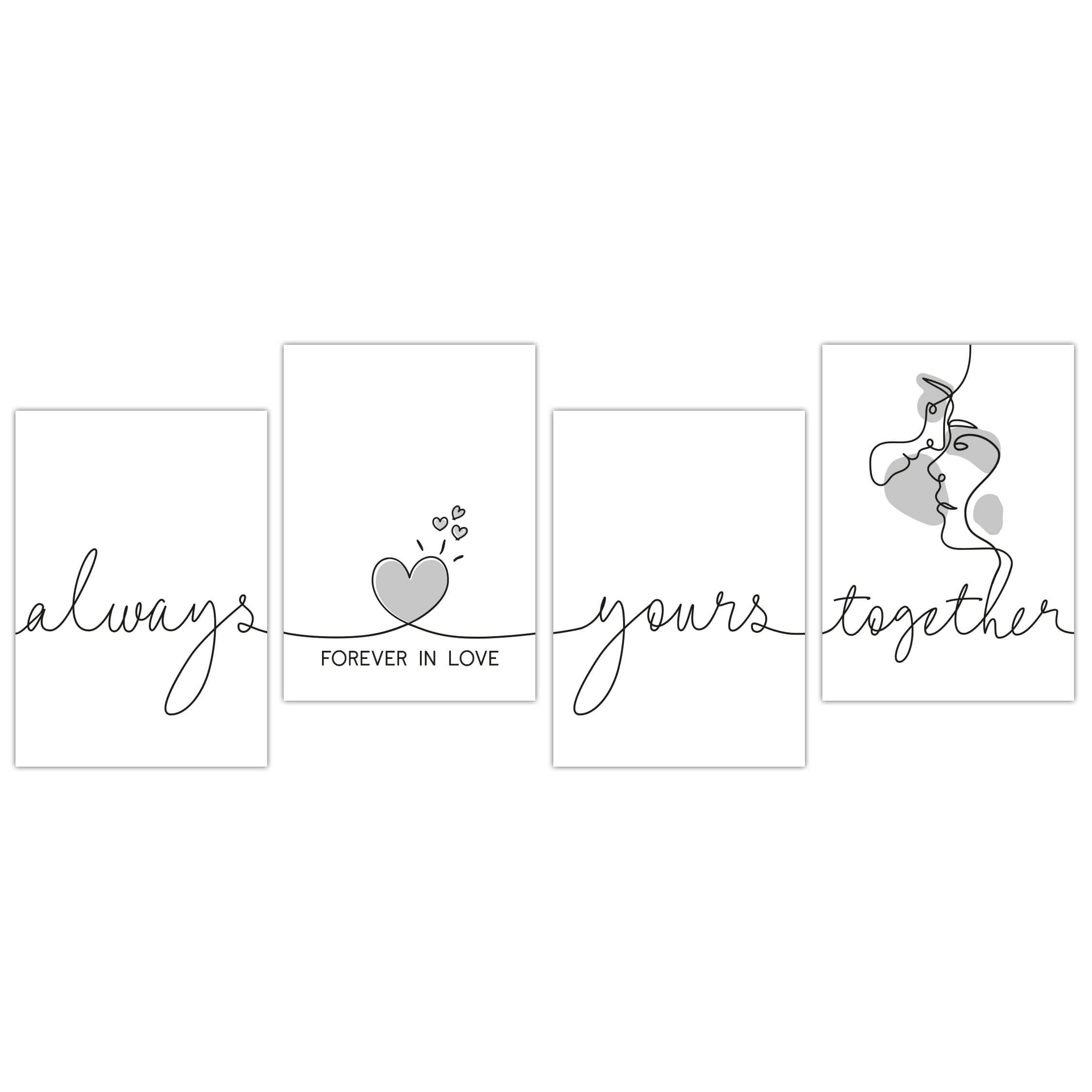 Feelings Poster Set "Weiß Versatz"