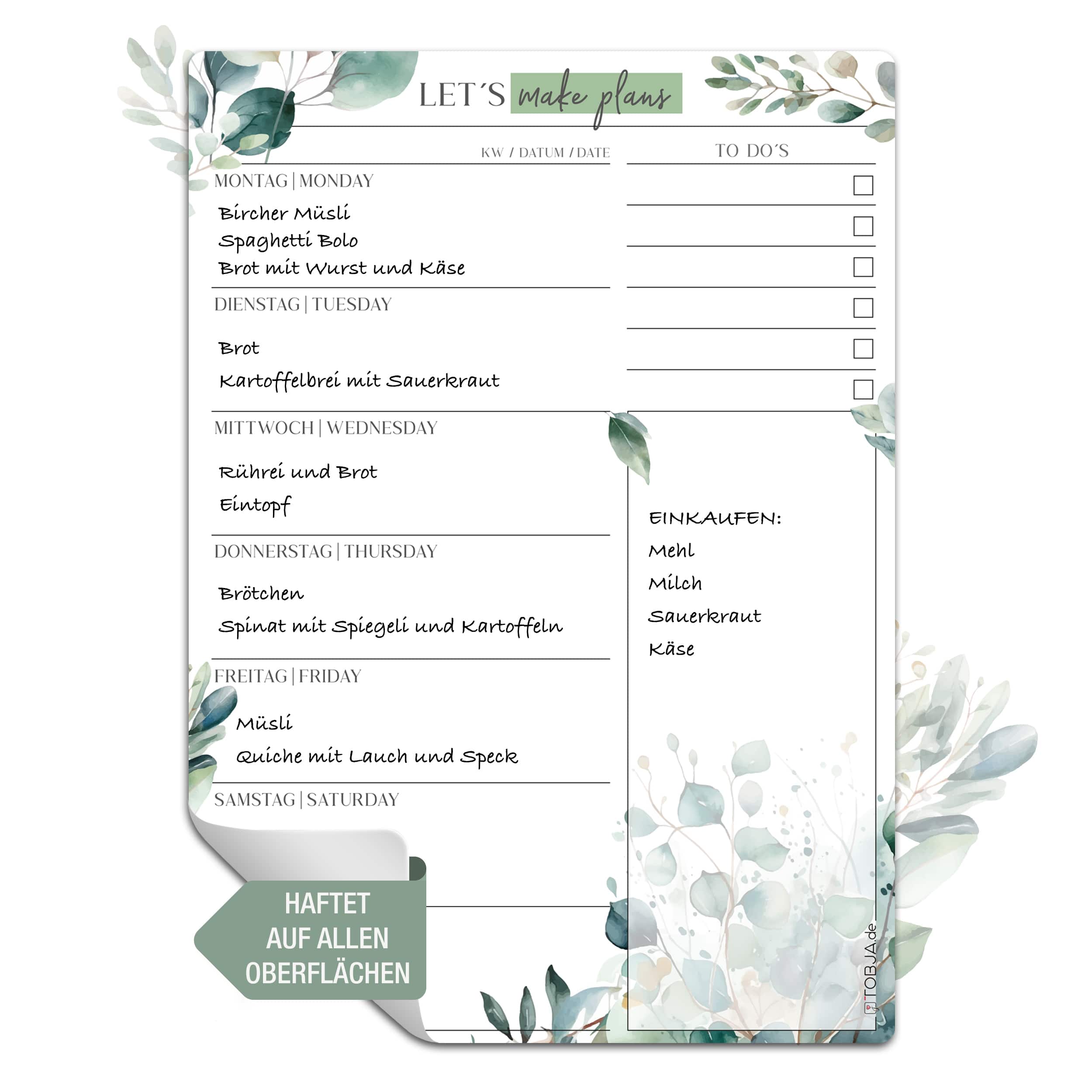 Essensplaner - klebt überall, plant mühelos!