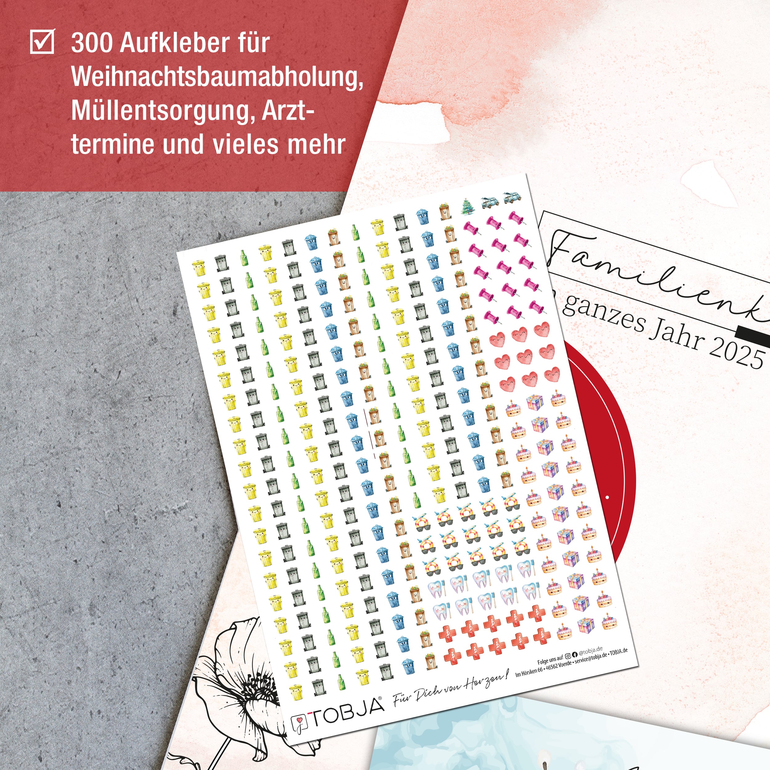 Familienkalender 2025 "Aquarell Line" Familienkalender 2025 "Aquarell Line"