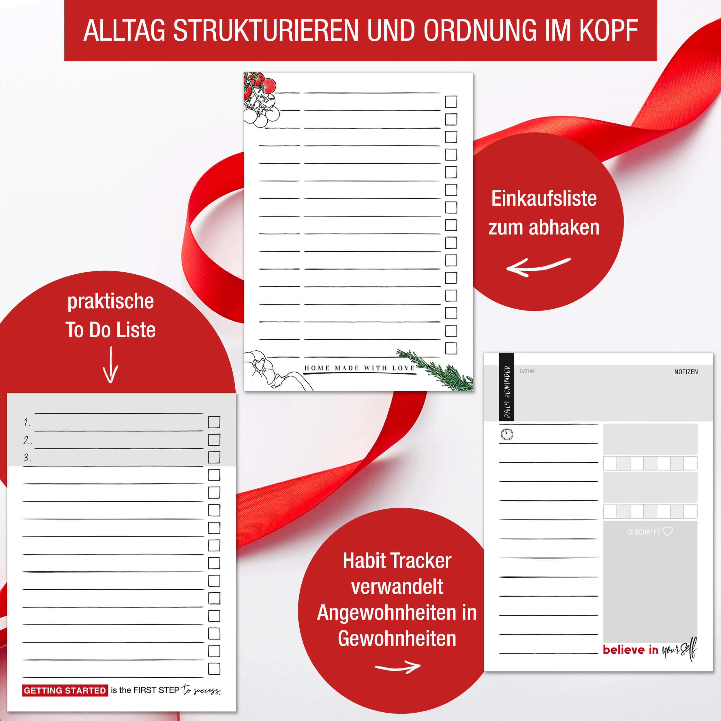 Notizblöcke A6 6er Set "planning"