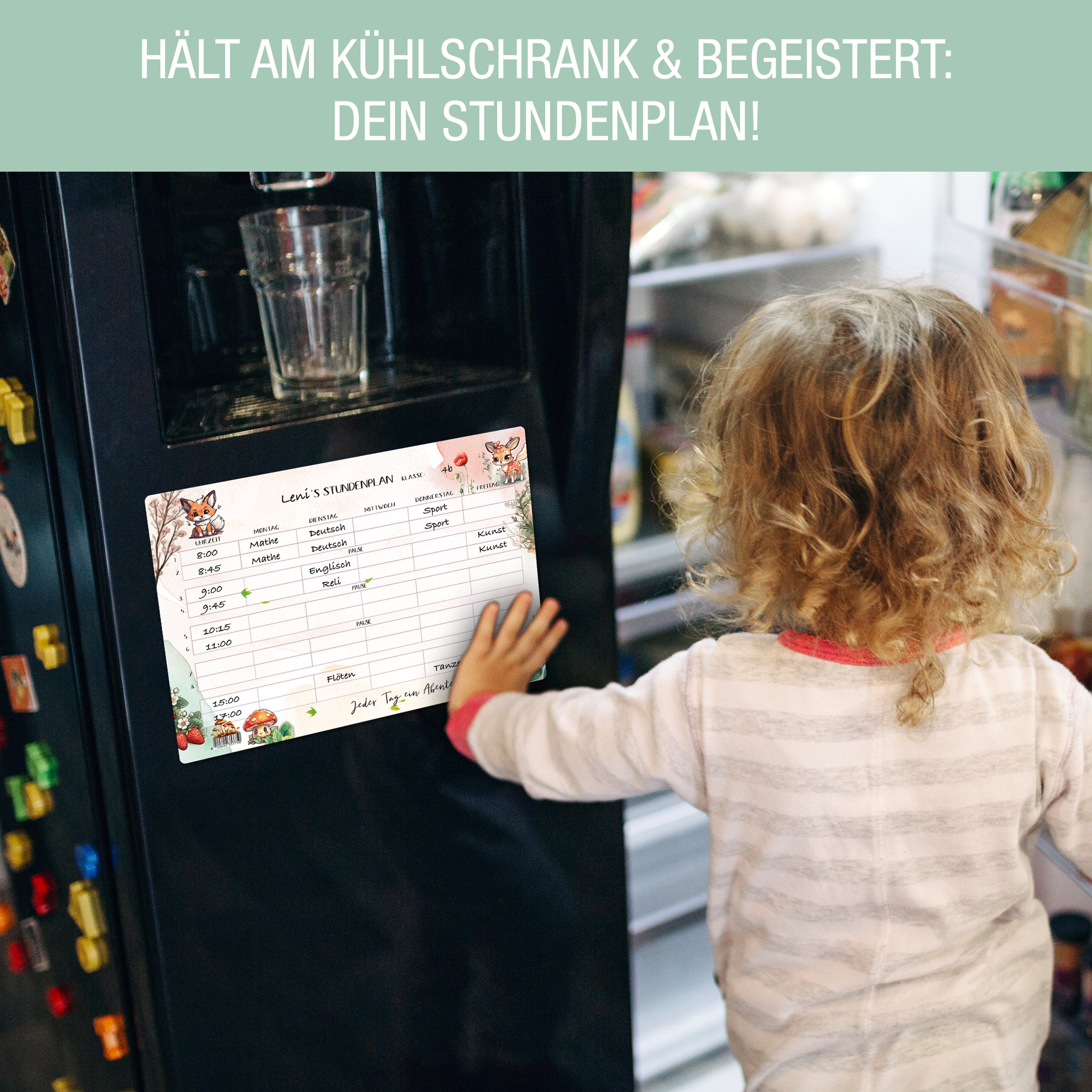 Stundenplan Waldtiere magnetisch