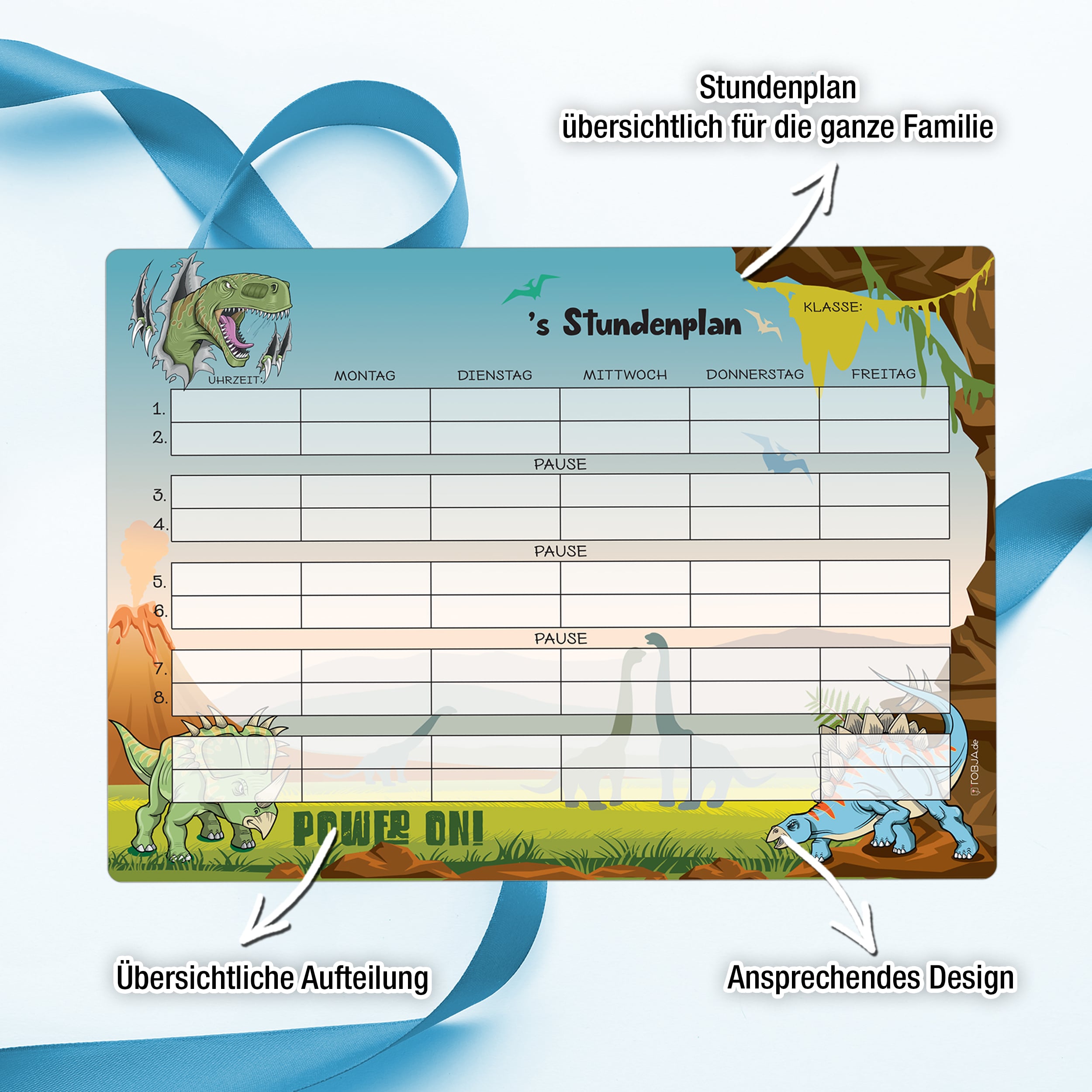 Stundenplan magnetisch "Dinosaurier" Stundenplan magnetisch "Dinosaurier"