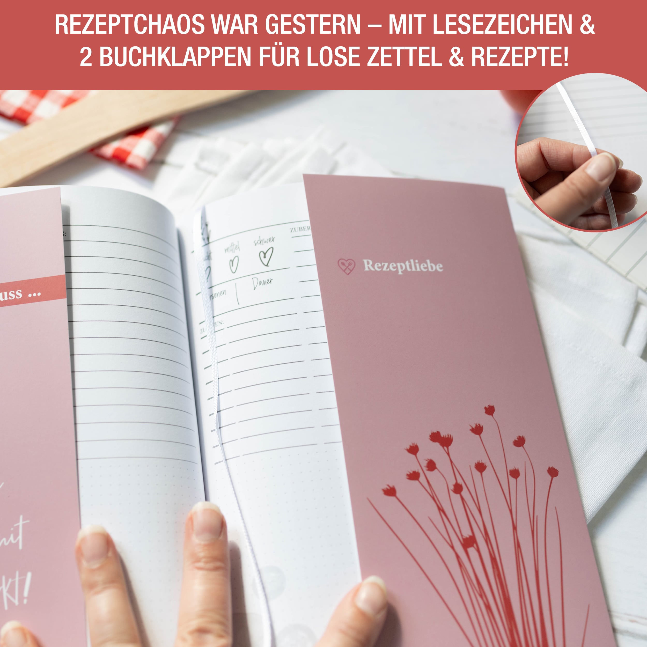 Rezeptbuch "Kräuterrosa" A5
