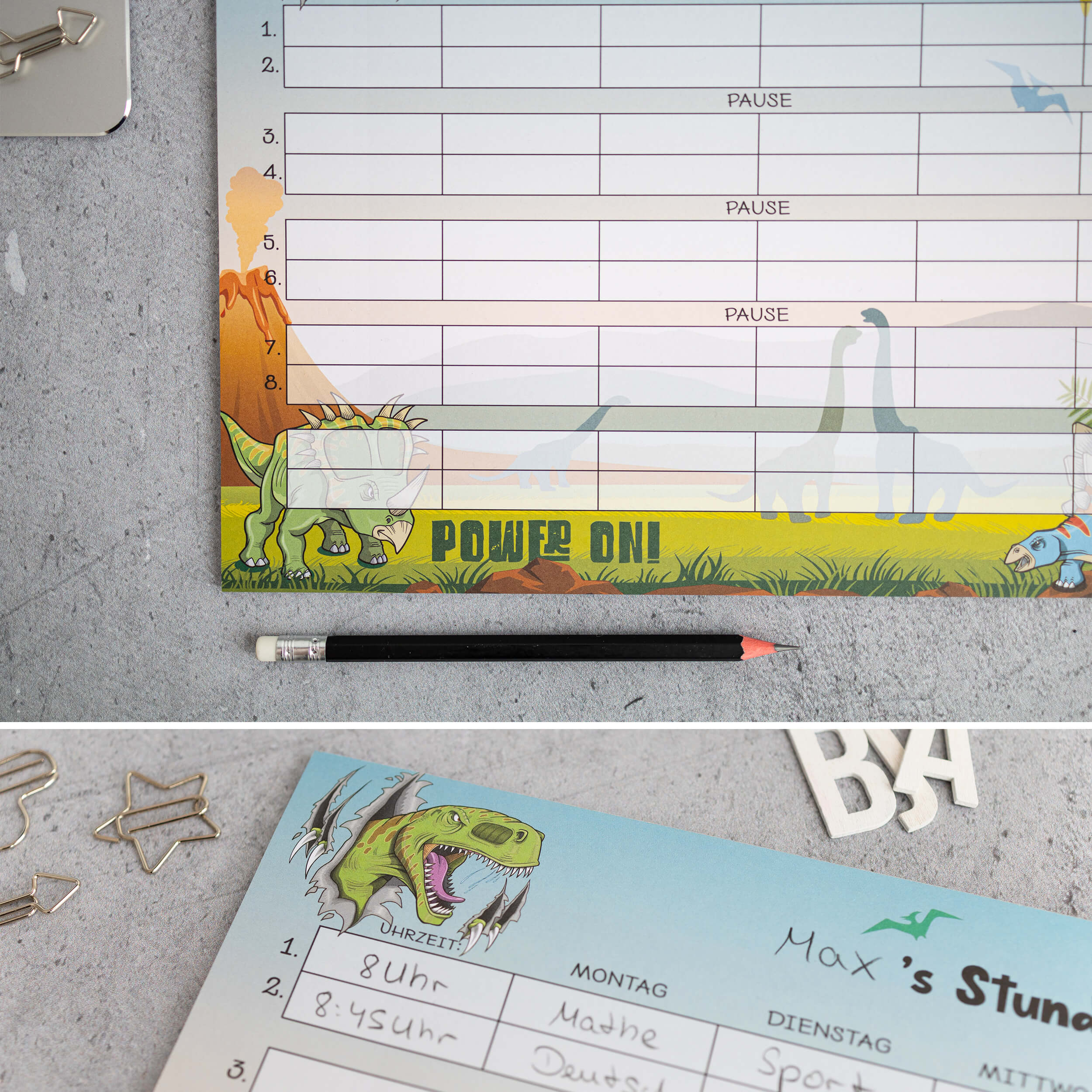 Stundenplan Block "Dinosaurier"