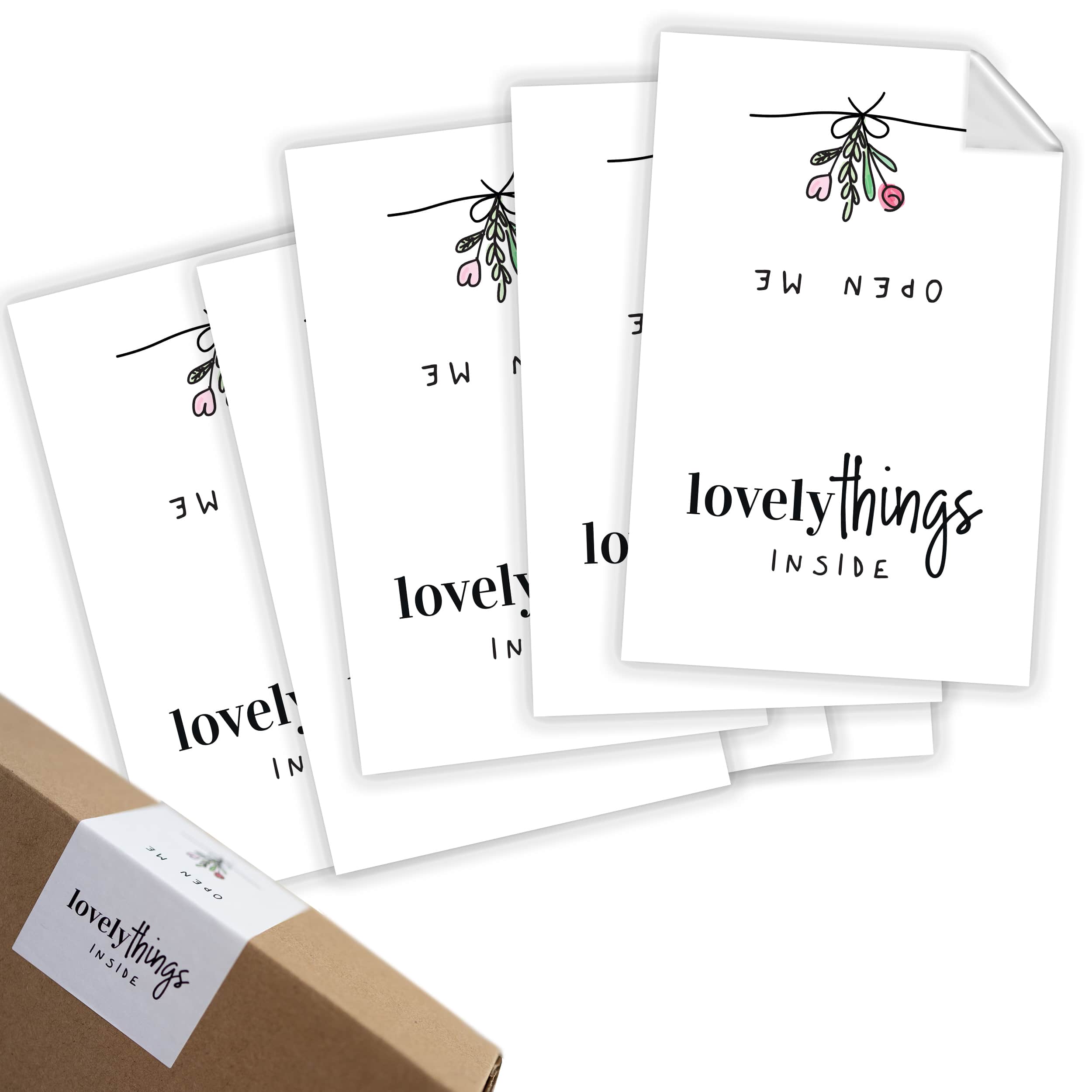LovelyThings Aufkleber Verpackungsaufkleber 20 Sticker