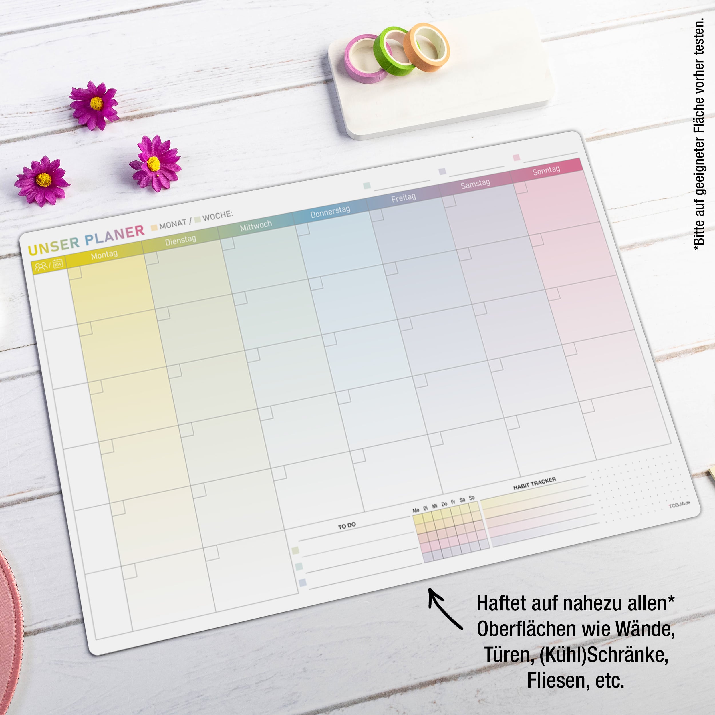 A3 selbsthaftender Monatsplaner + Stift