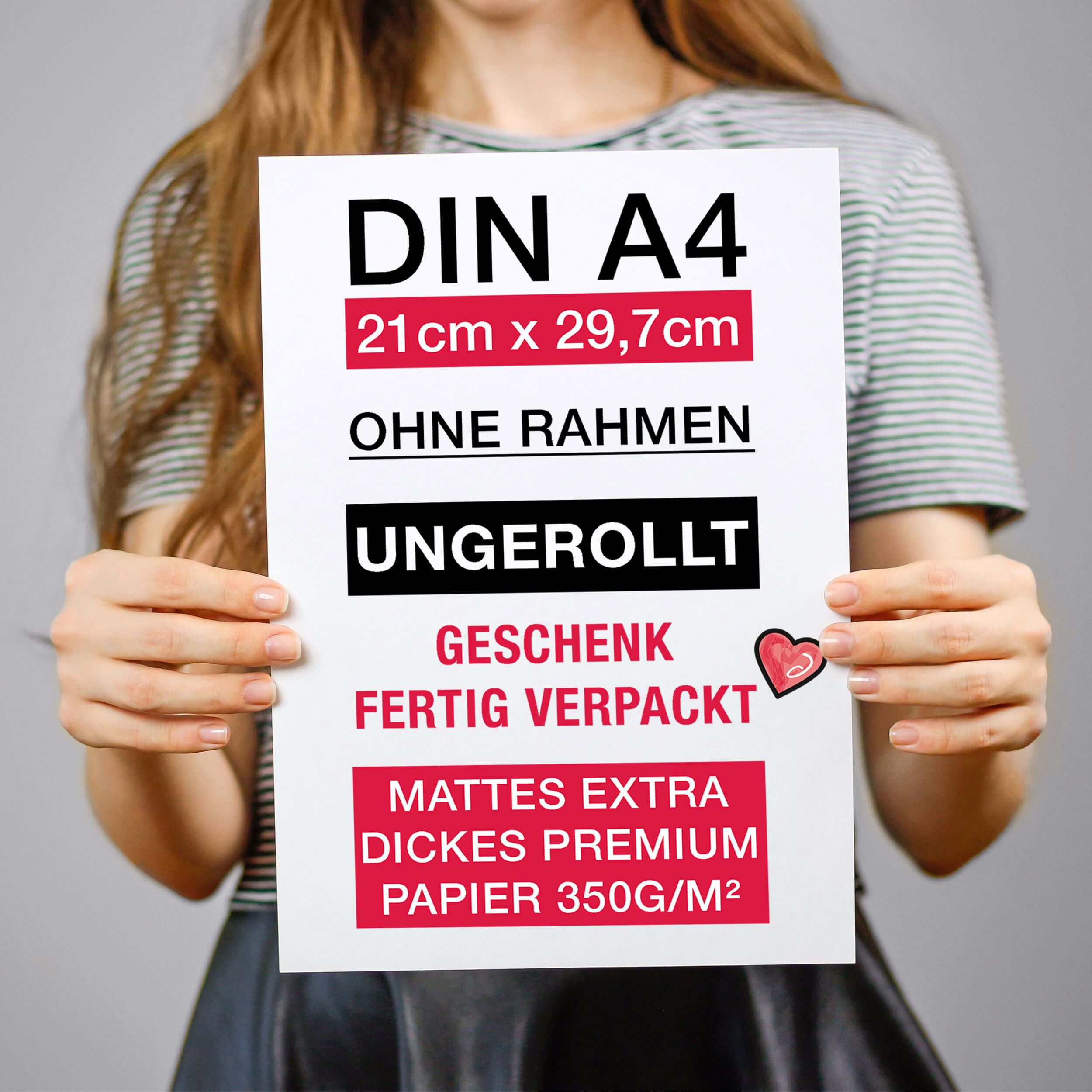 Poster Set 4er Motivation schwarz weiß