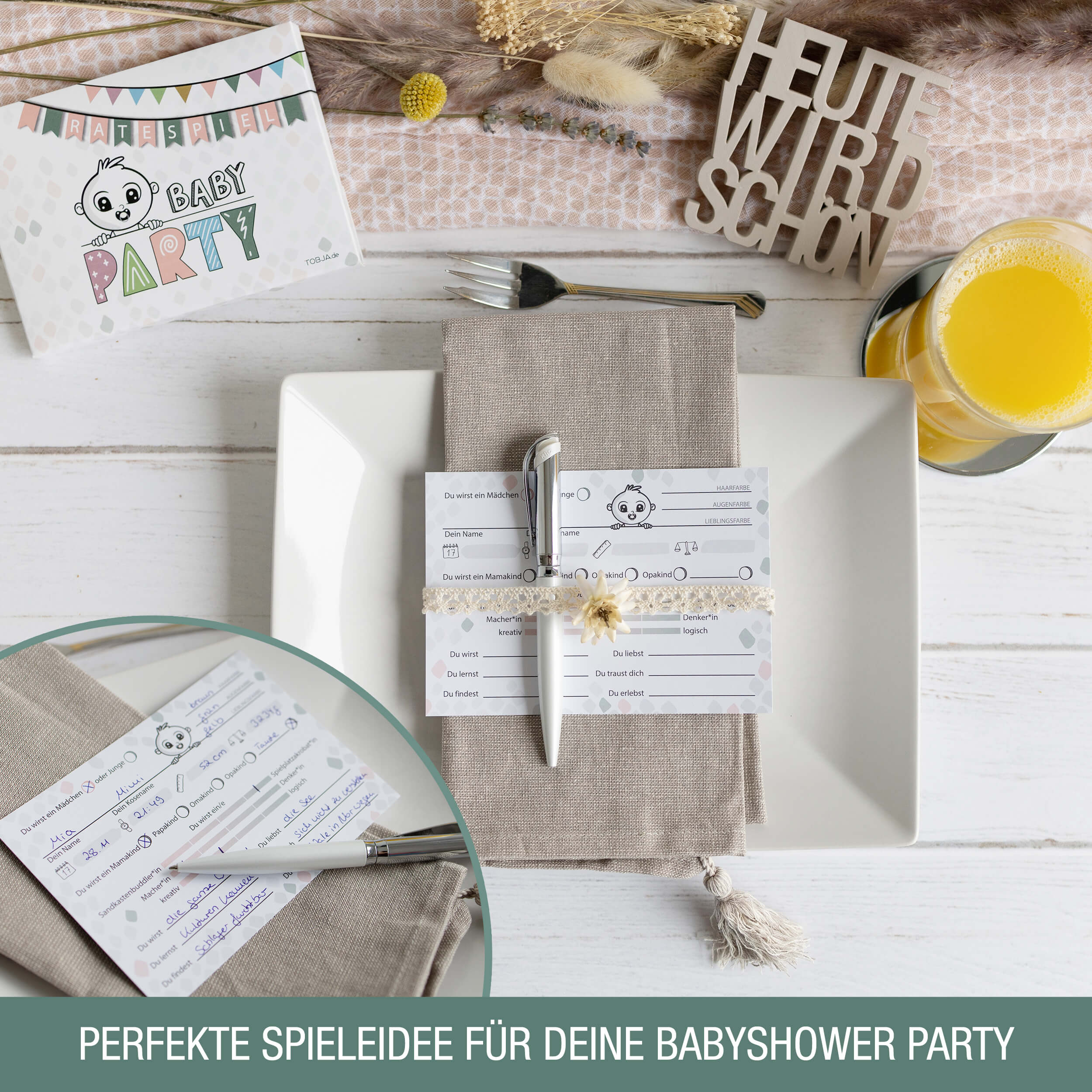 Babyparty Kartenspiel "Babyshower"