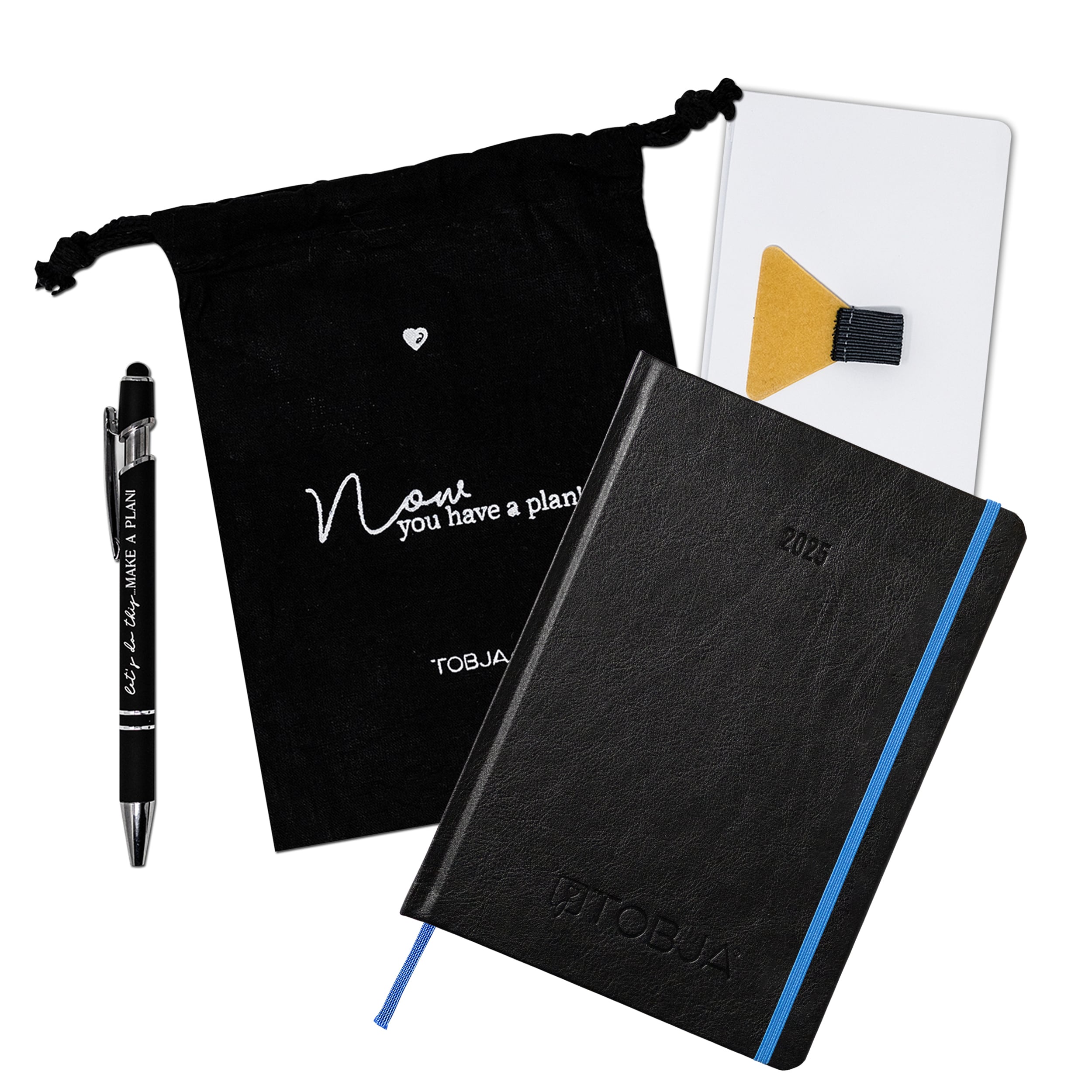 Buchkalender 2025 A5 "Blue Line" +Set