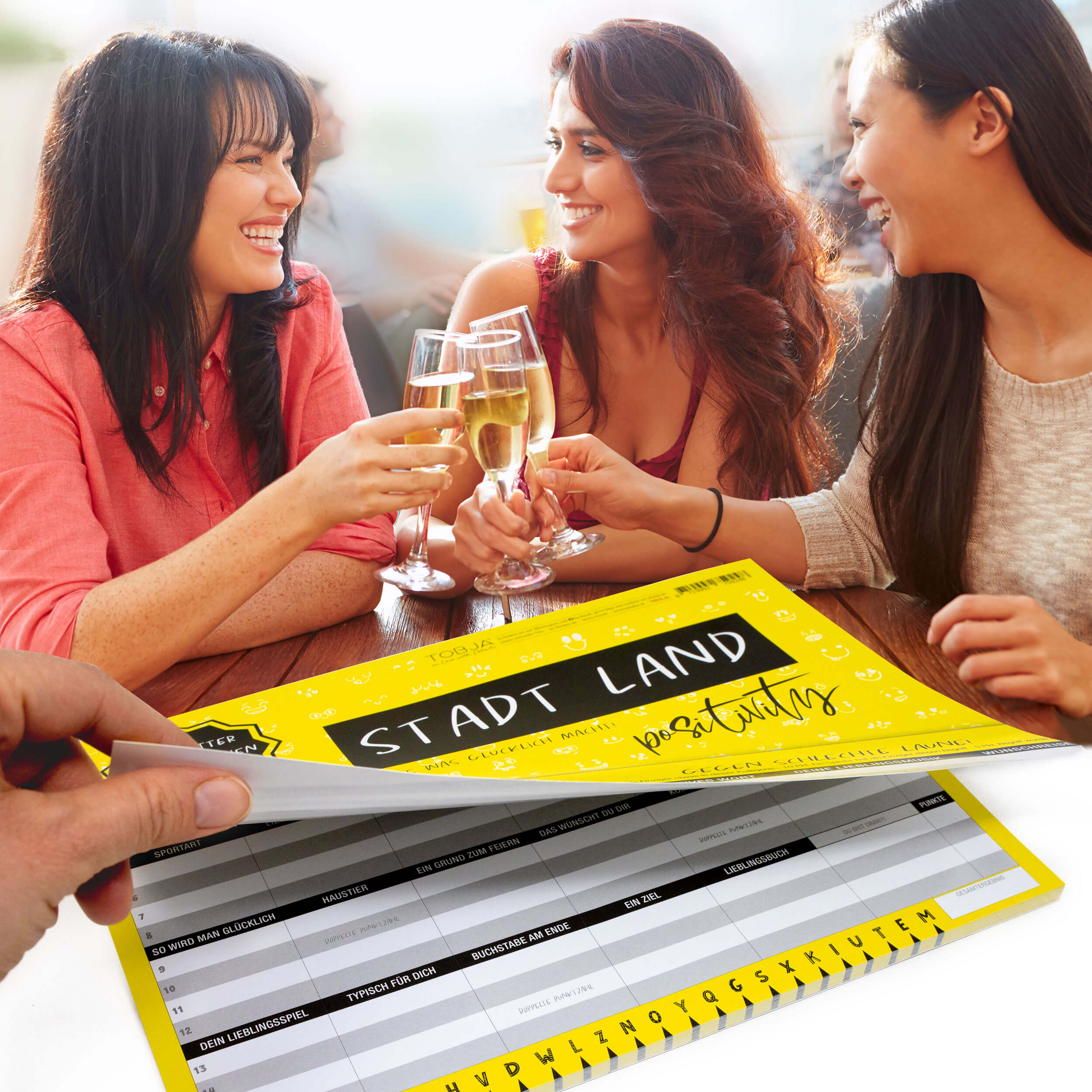Stadt Land Positivity - Gesellschaftsspiel für die Familie