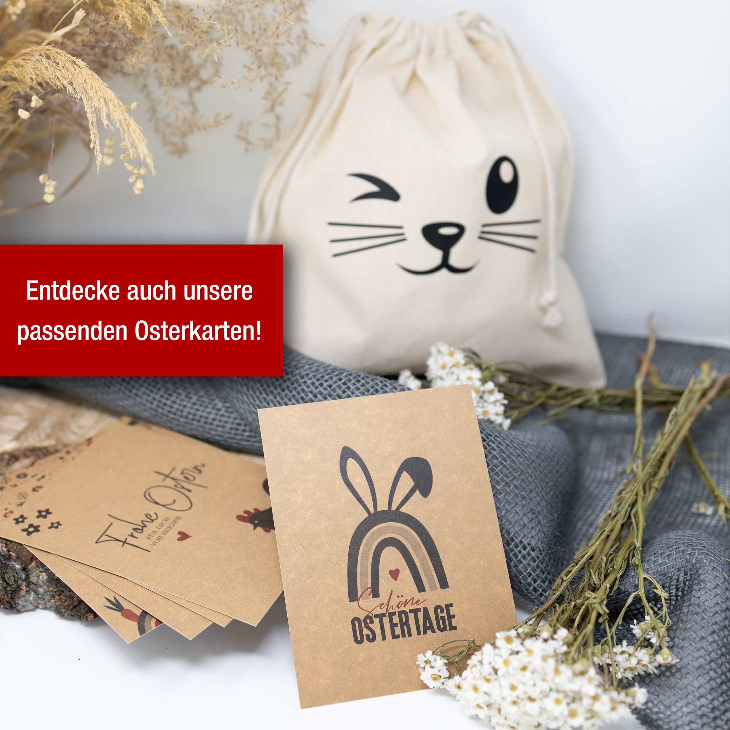 Ostern 2 Zuzieh Baumwollbeutel Set02