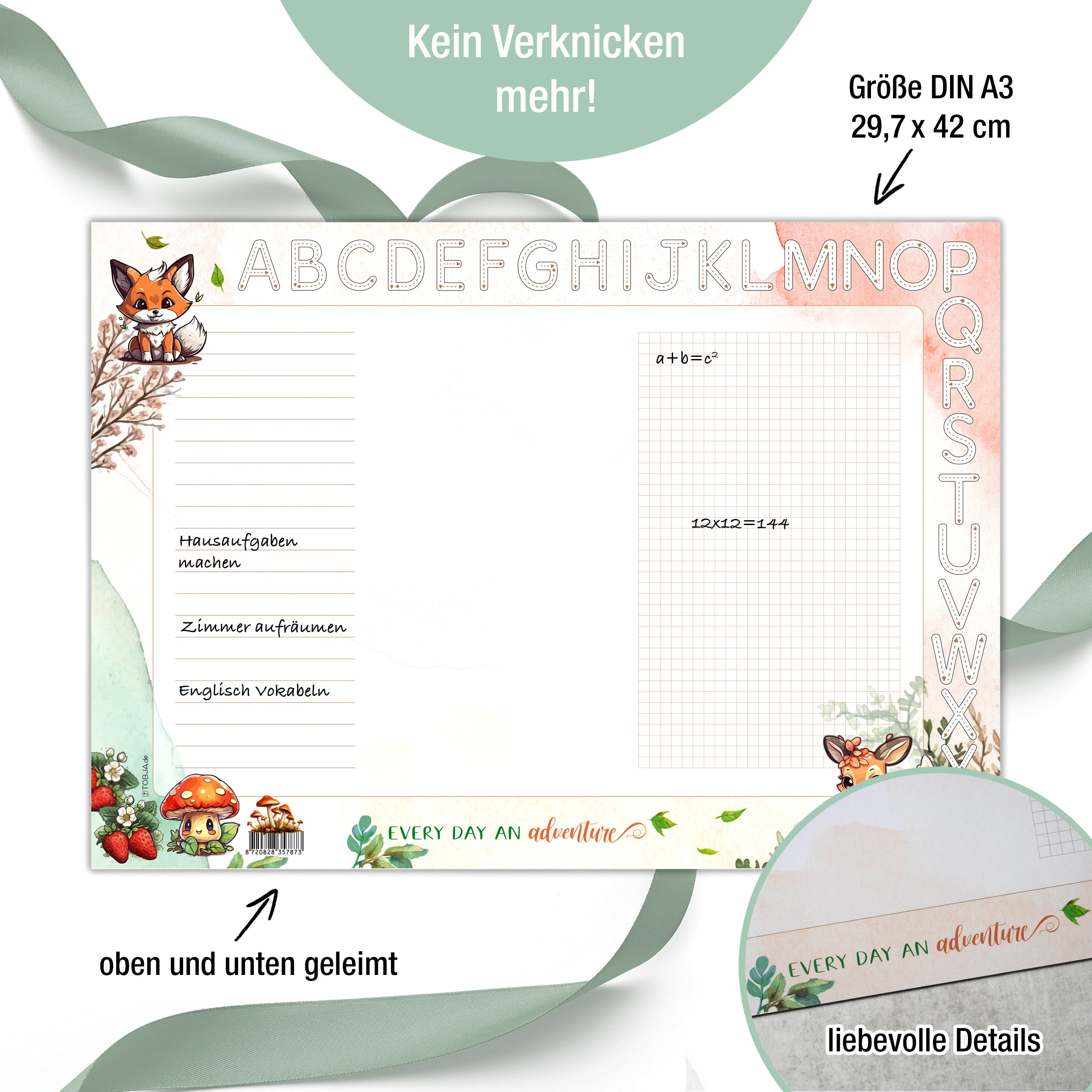 A3 Waldtiere Schreibtischunterlage