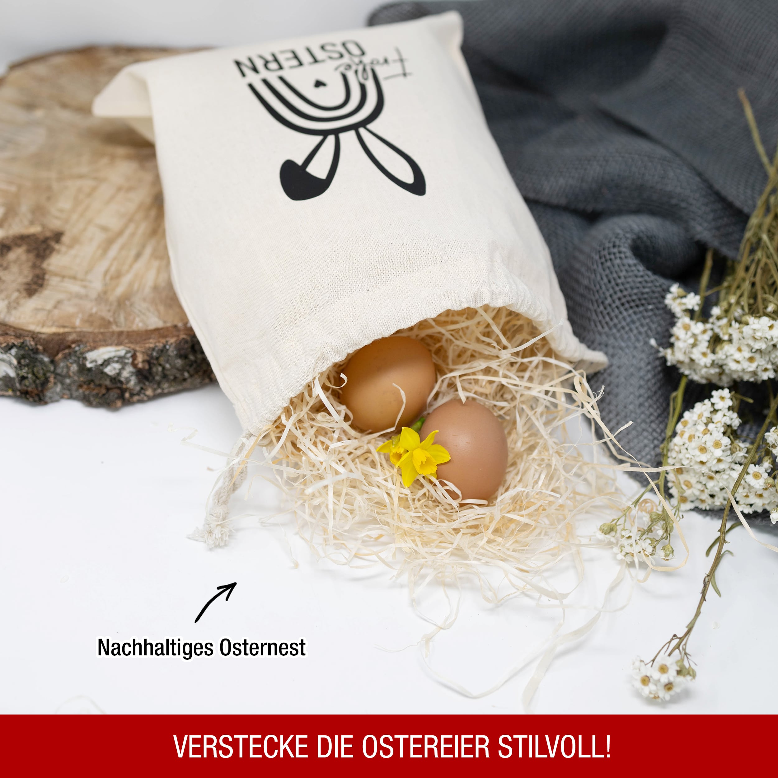 Ostern 2 Zuzieh Baumwollbeutel Set01