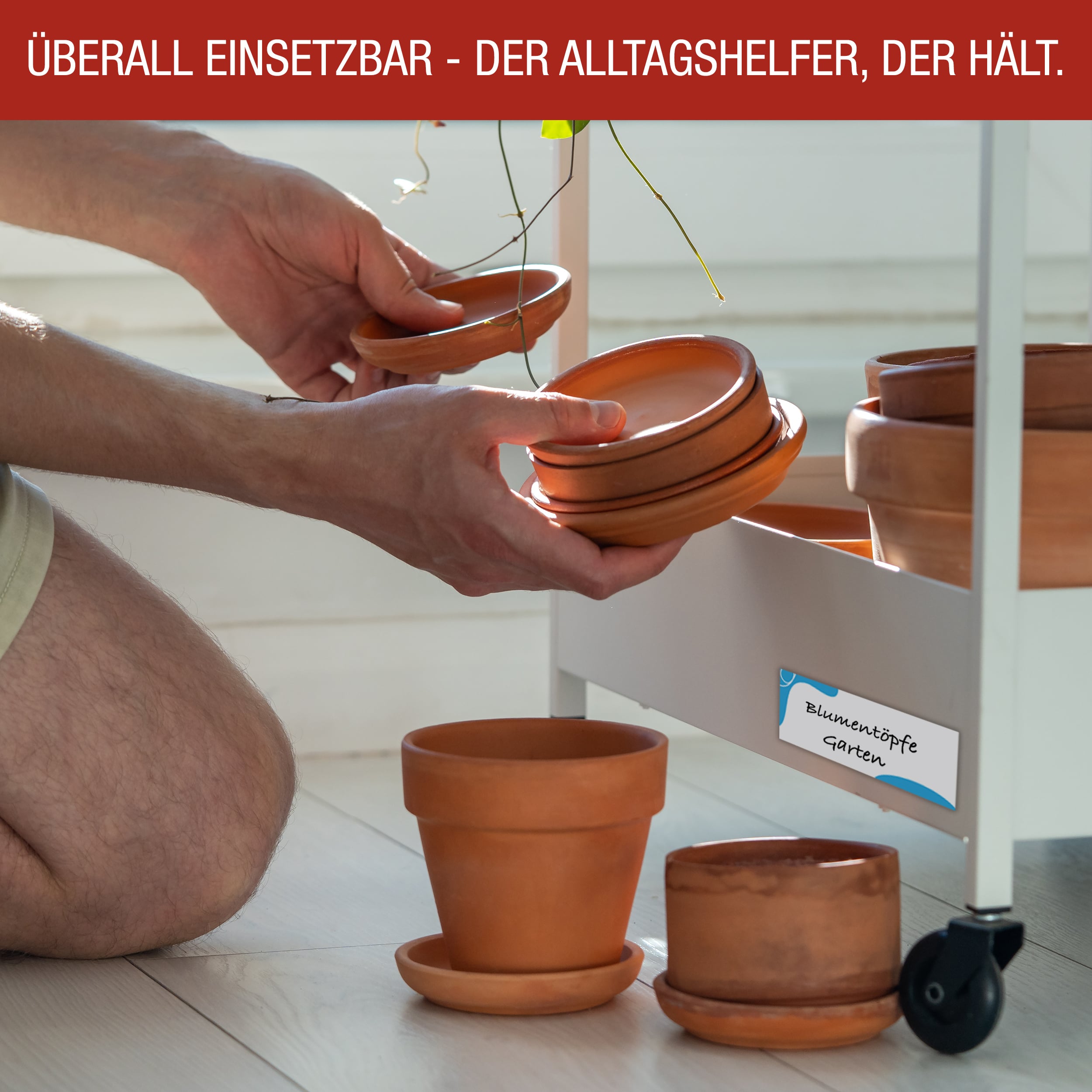 Beschreibbare Magnetstreifen: 50Stck. inkl. Stift