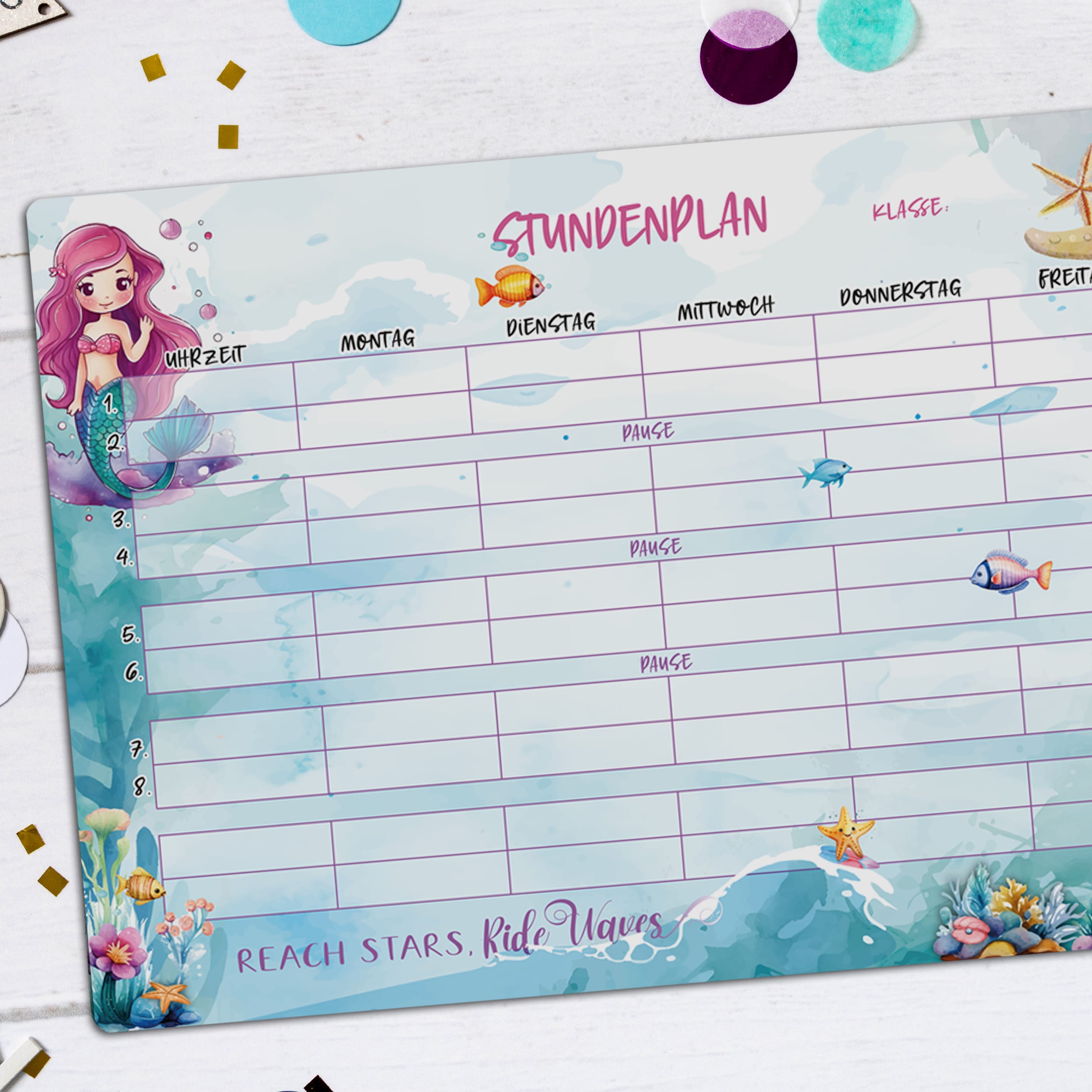 Stundenplan Meerjungfrau magnetisch