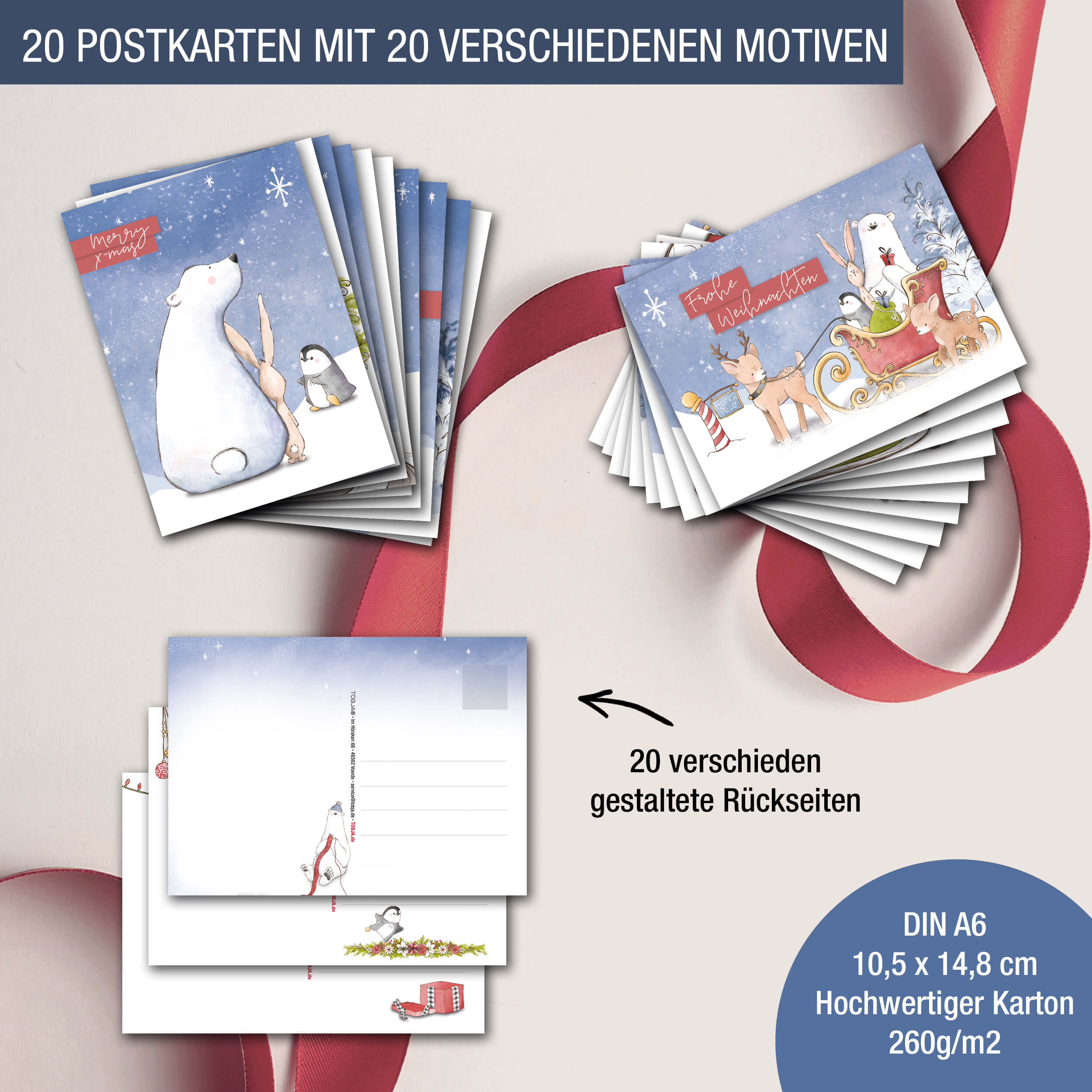 Weihnachtspostkarten "Tiere im Schnee" Weihnachtspostkarten "Tiere im Schnee"