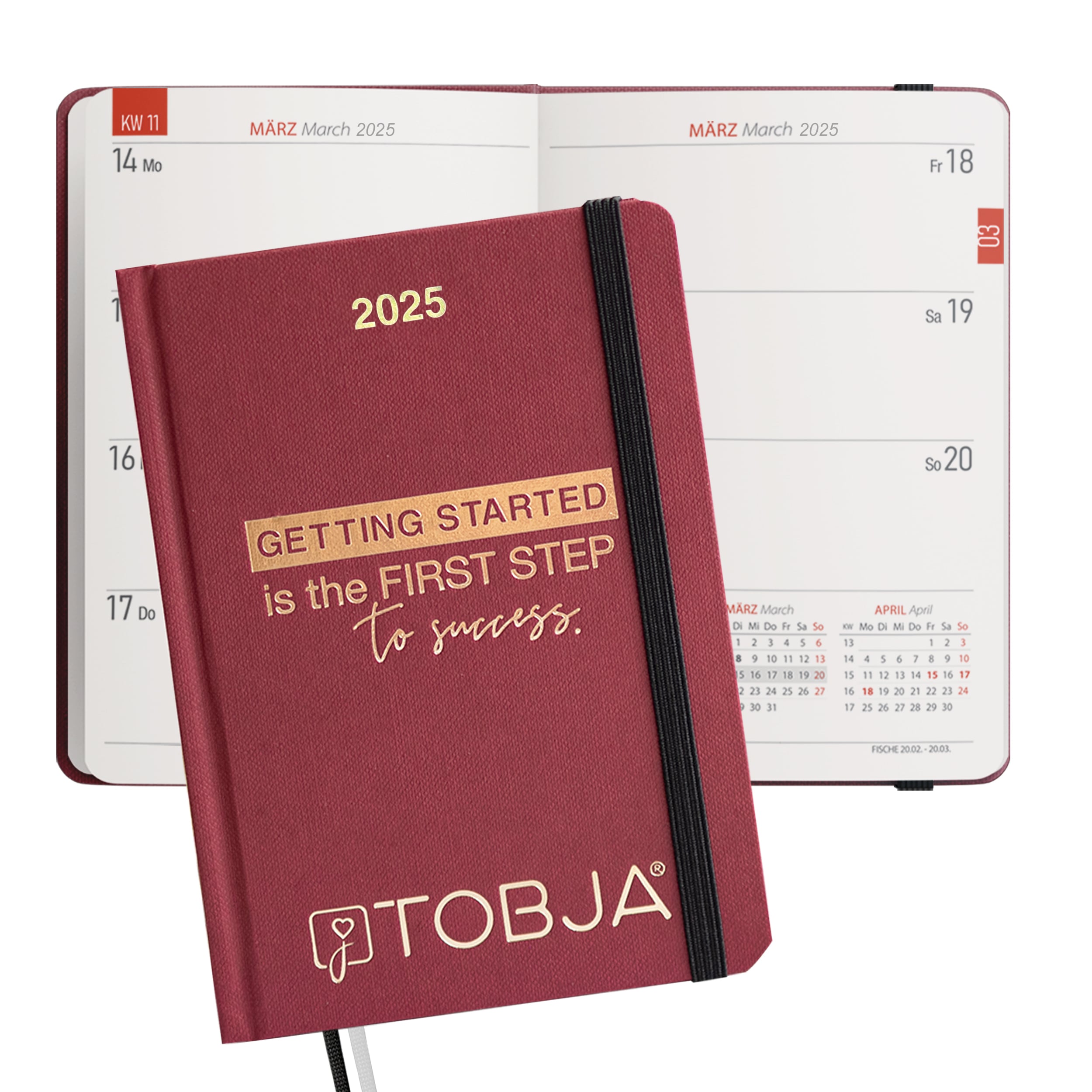 Taschenkalender 2025 A6 "Red Success"