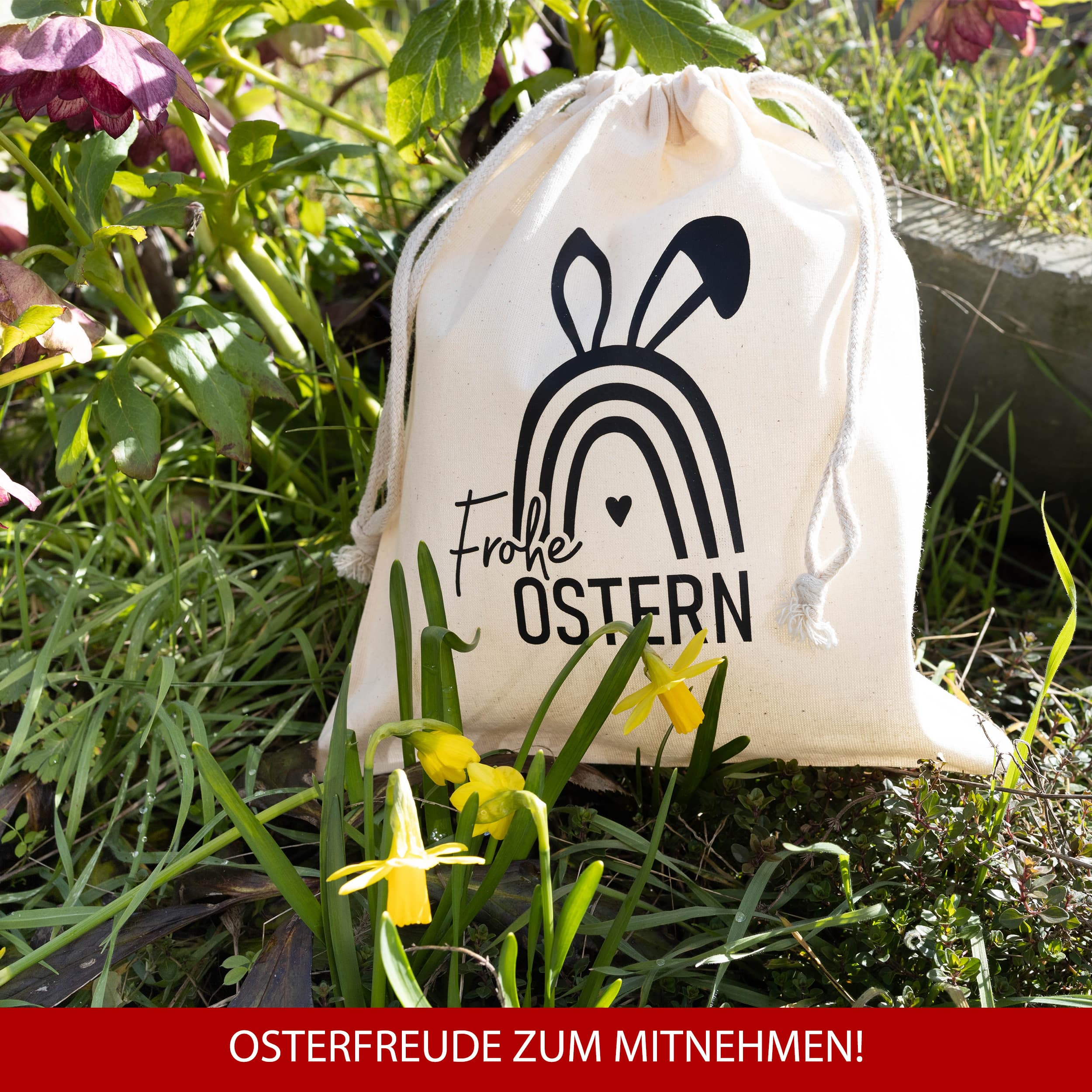 Ostern 2 Zuzieh Baumwollbeutel Set01