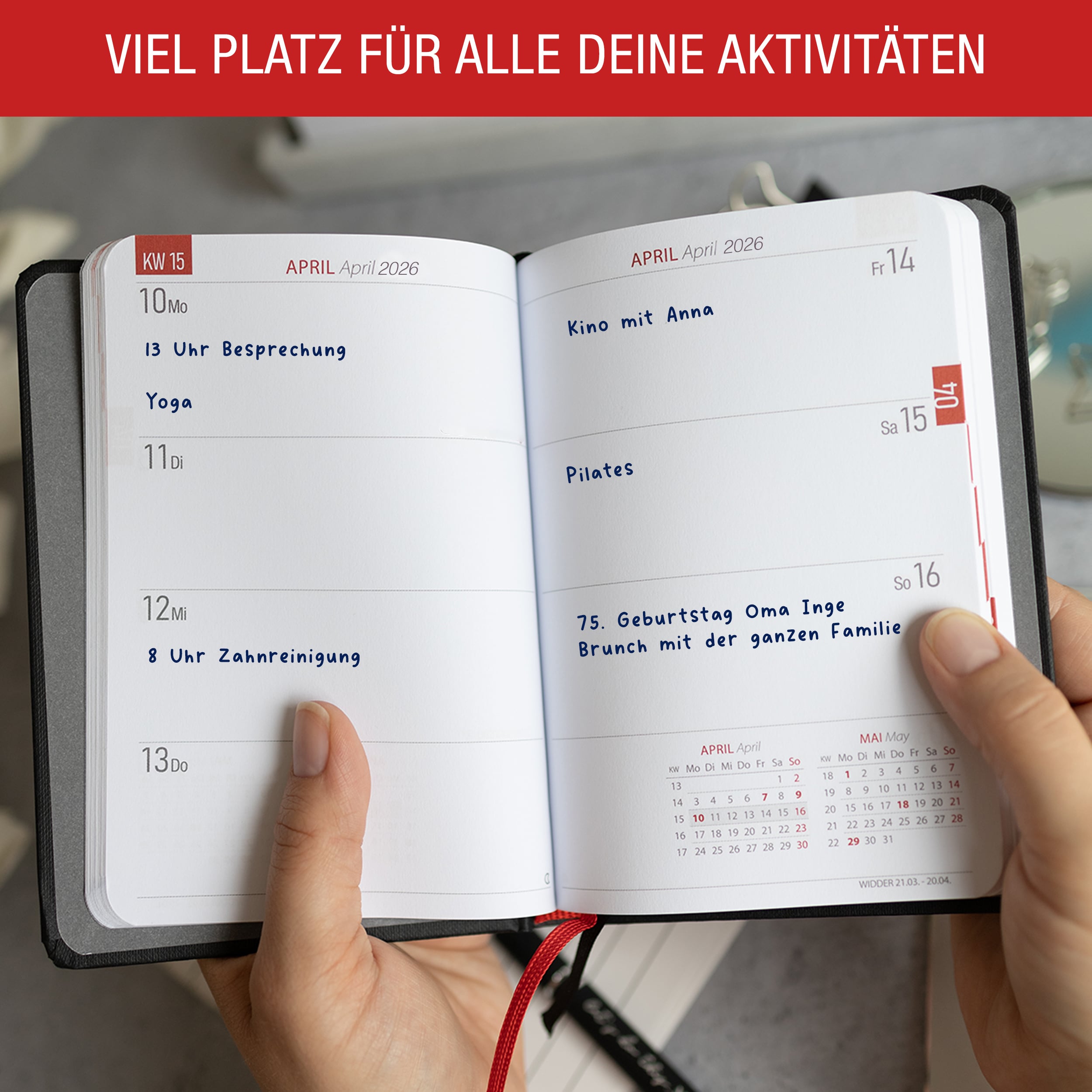 Taschenkalender 2026 A6 "Black Success" A6 Taschenkalender 2026 "Black Success" Kalender