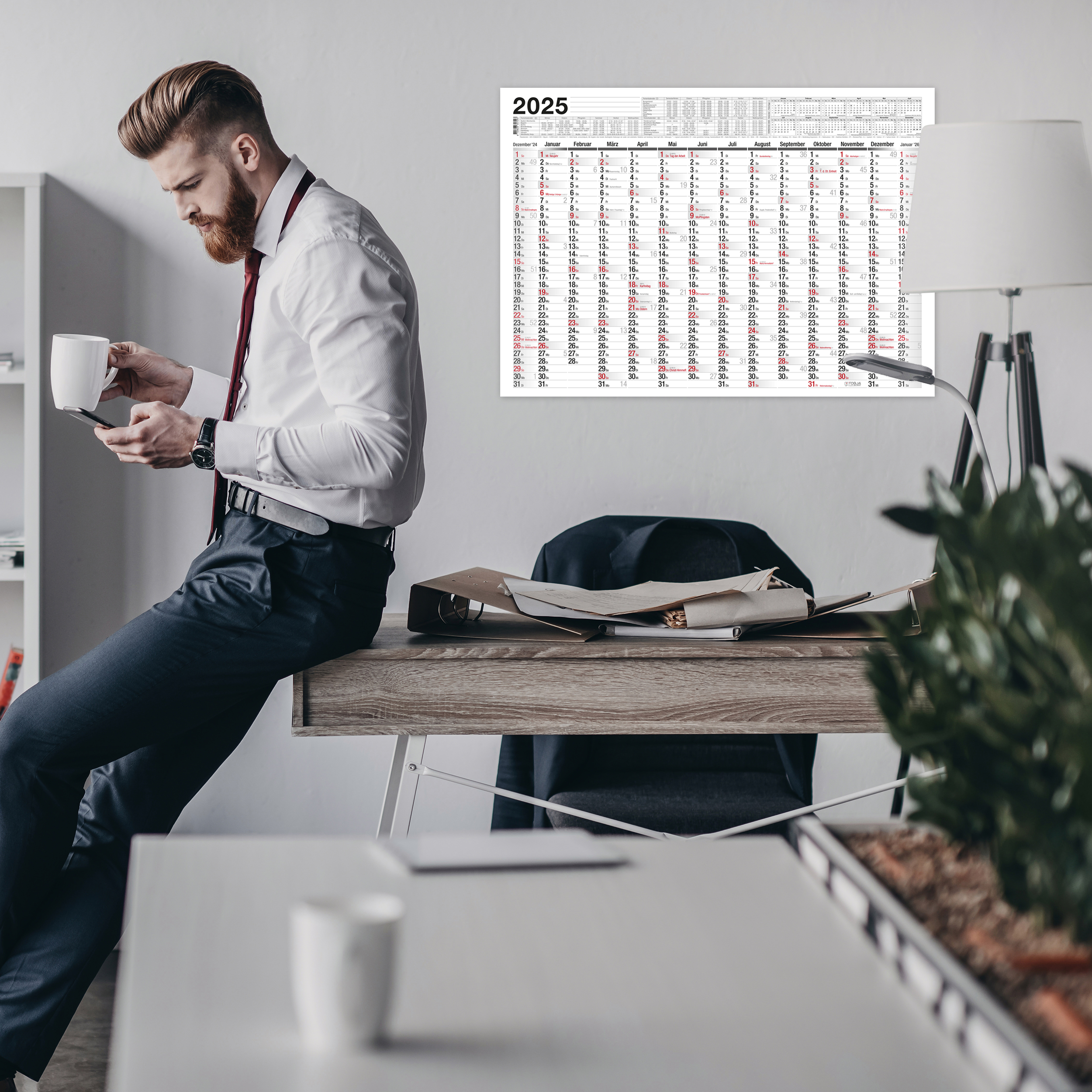 Wandkalender A2 2025