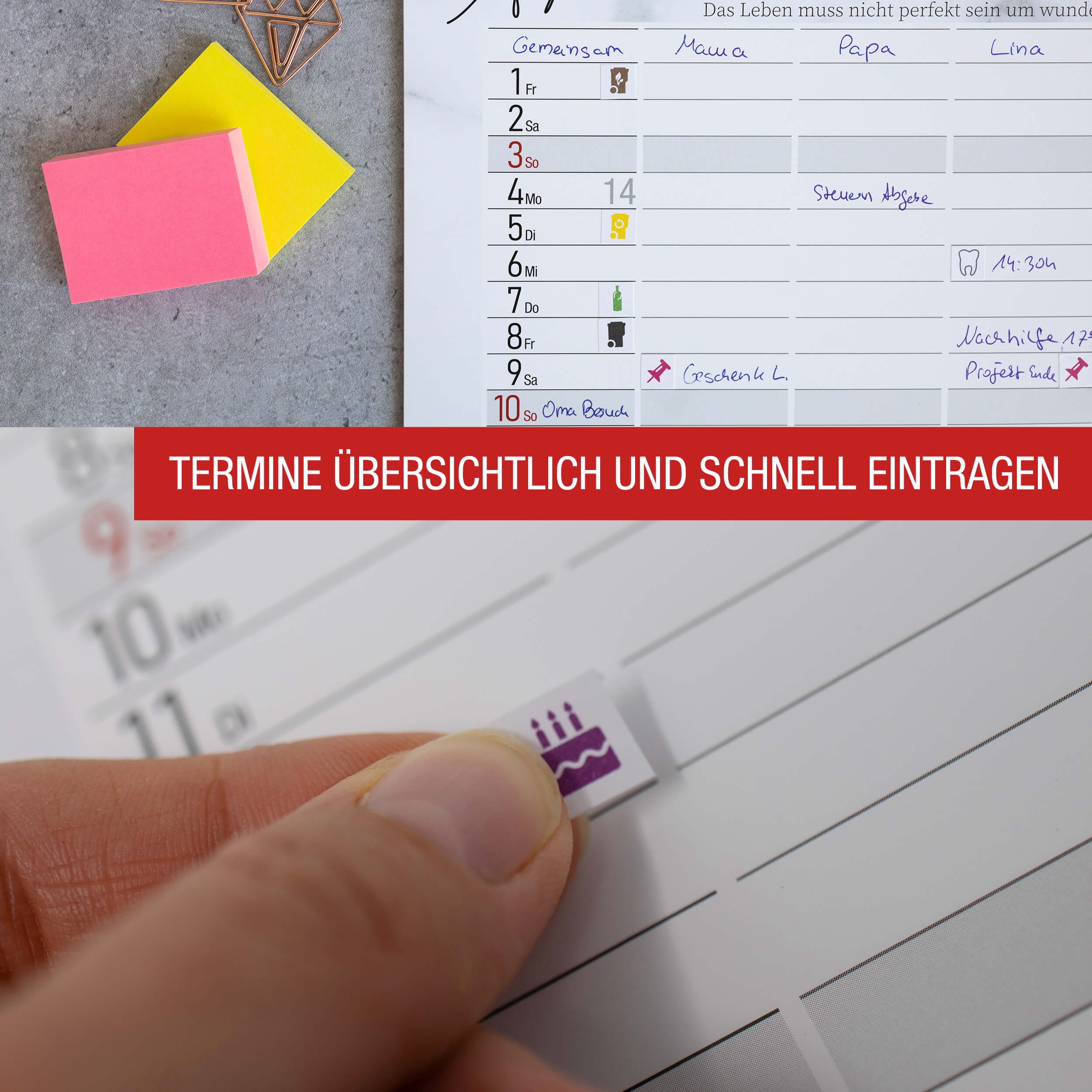 Sticker für Kalender "Sticky Infos"